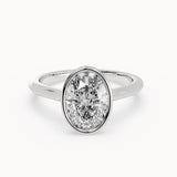 Lorelai - Classic Micropavé Hidden Halo Lab Grown Diamond Engagement Ring - Oval