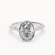 Lorelai - Classic Micropavé Hidden Halo Lab Grown Diamond Engagement Ring - Oval