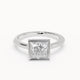 Lorelai - Classic Micropavé Hidden Halo Lab Grown Diamond Engagement Ring - Princess