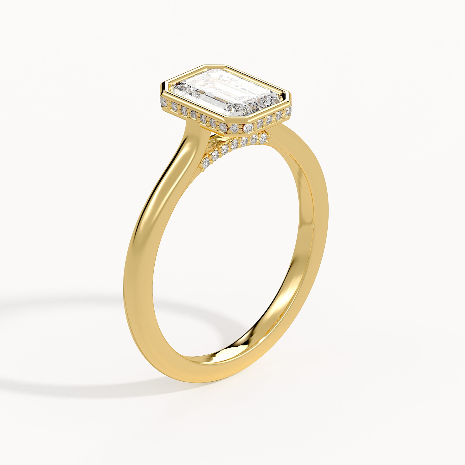 Lorelai - Yellow Gold - lorelai-YG-emerald-angle