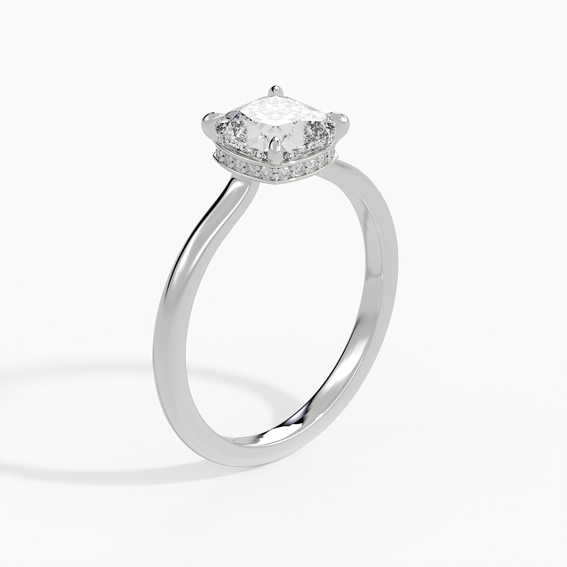 Meghan - White Gold - meghan-WG-cushion-angle