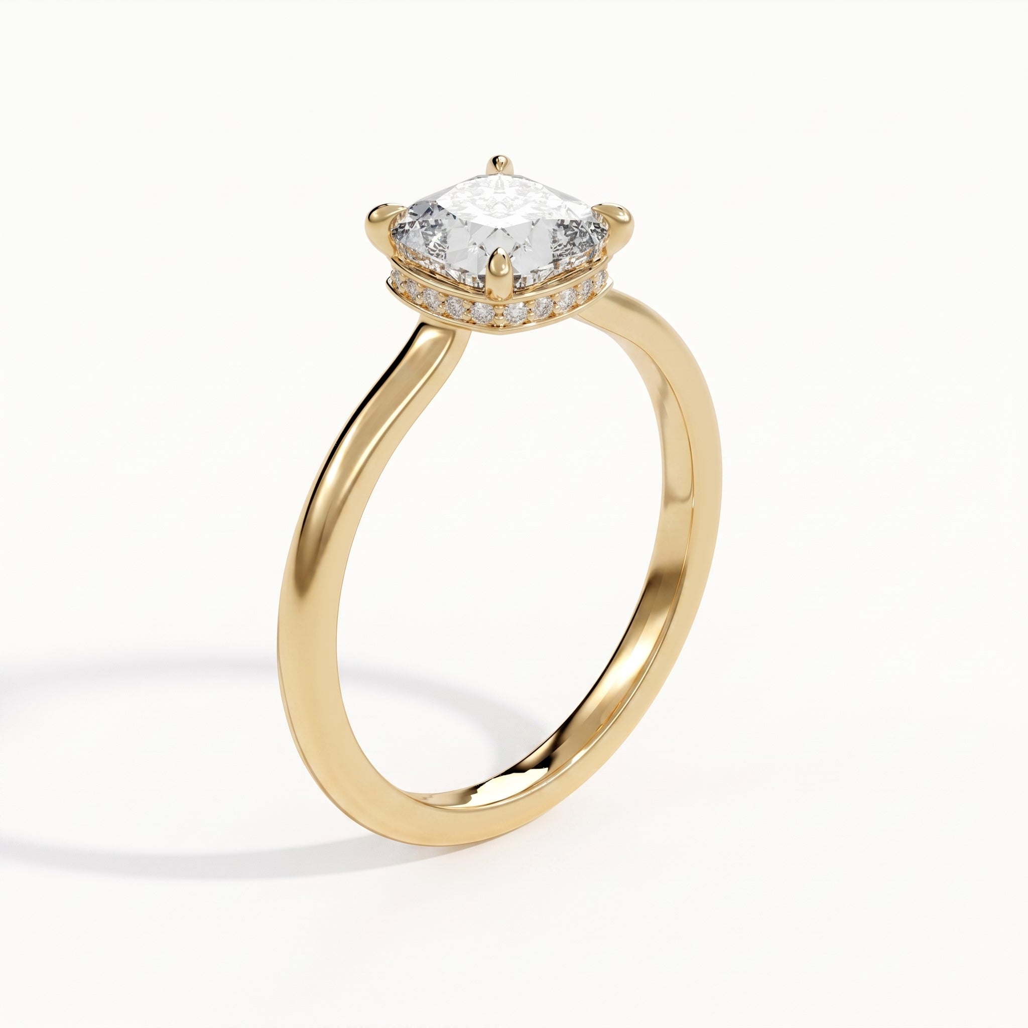 Meghan - Yellow Gold - meghan-YG-cushion-angle