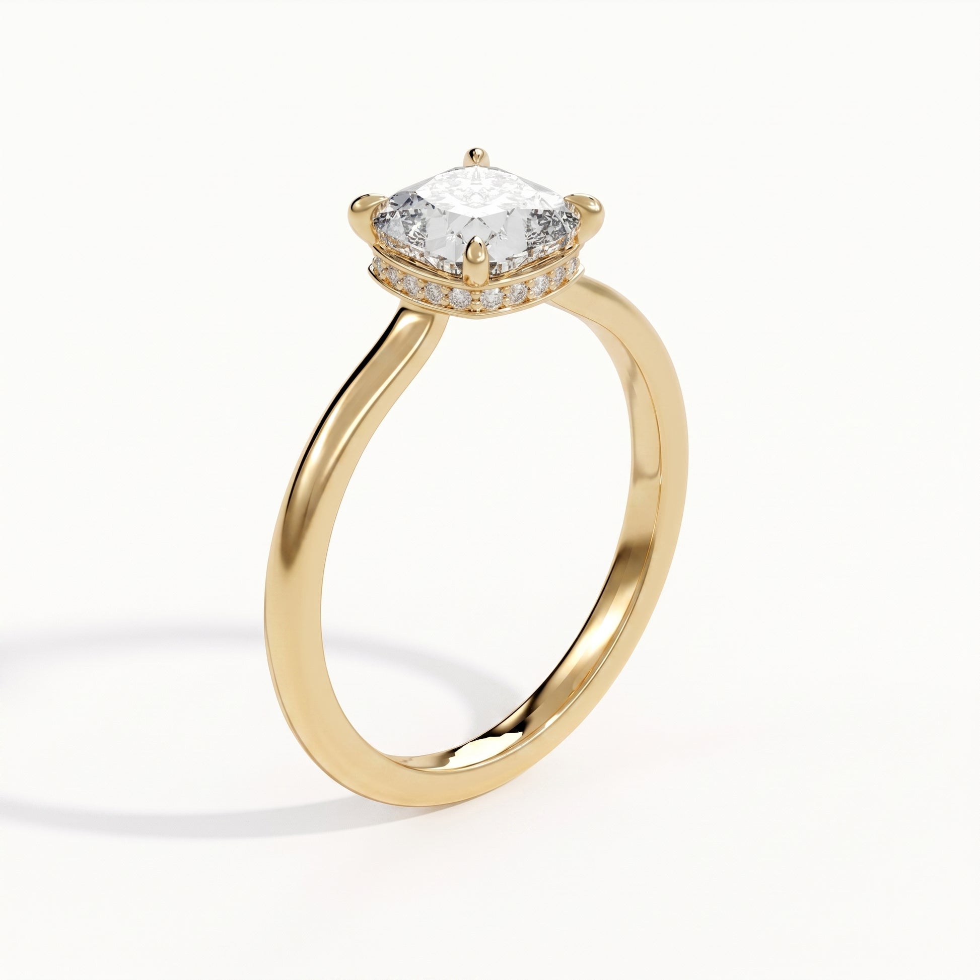 Meghan - Yellow Gold - meghan-YG-cushion-angle
