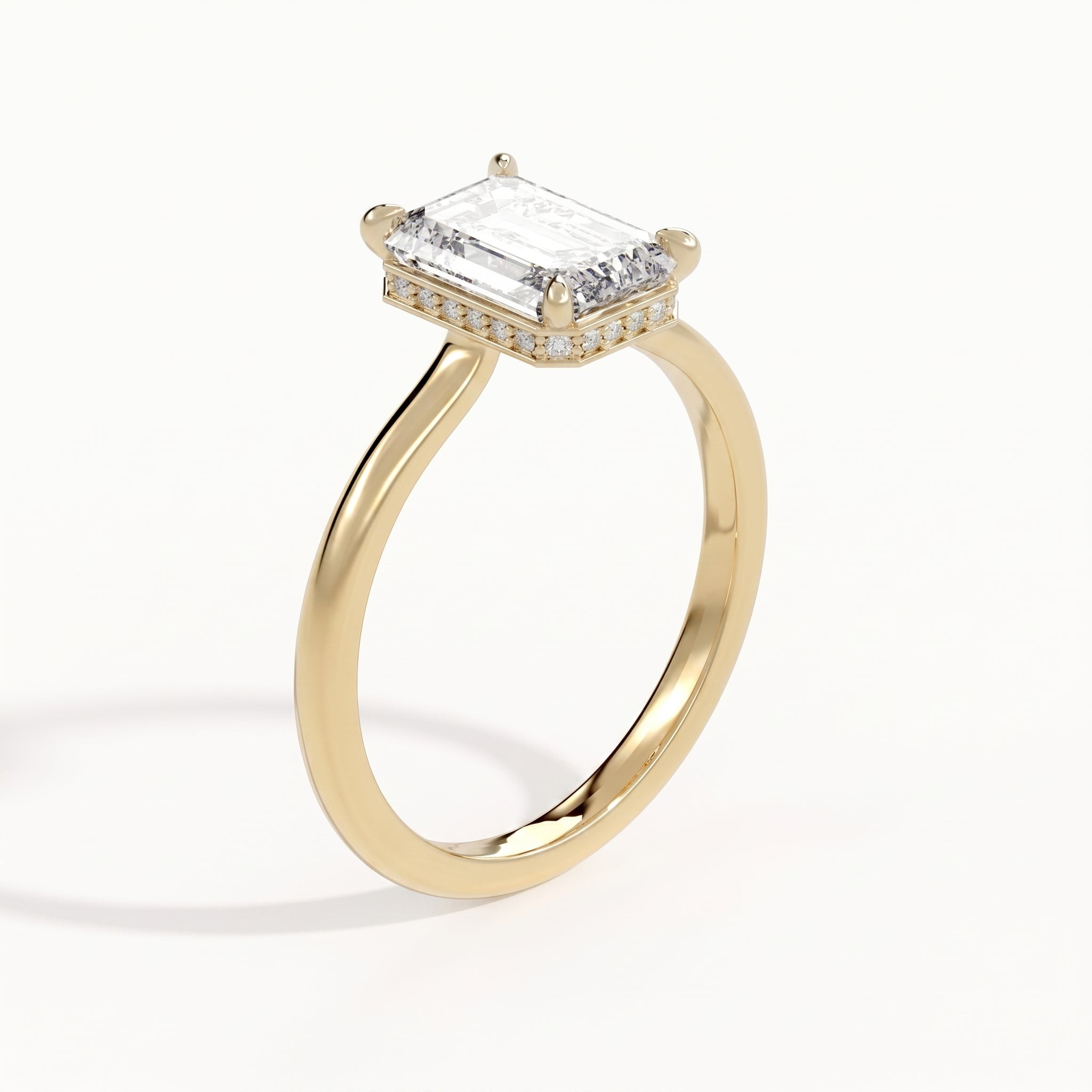 Meghan - Yellow Gold - meghan-YG-emerald-angle