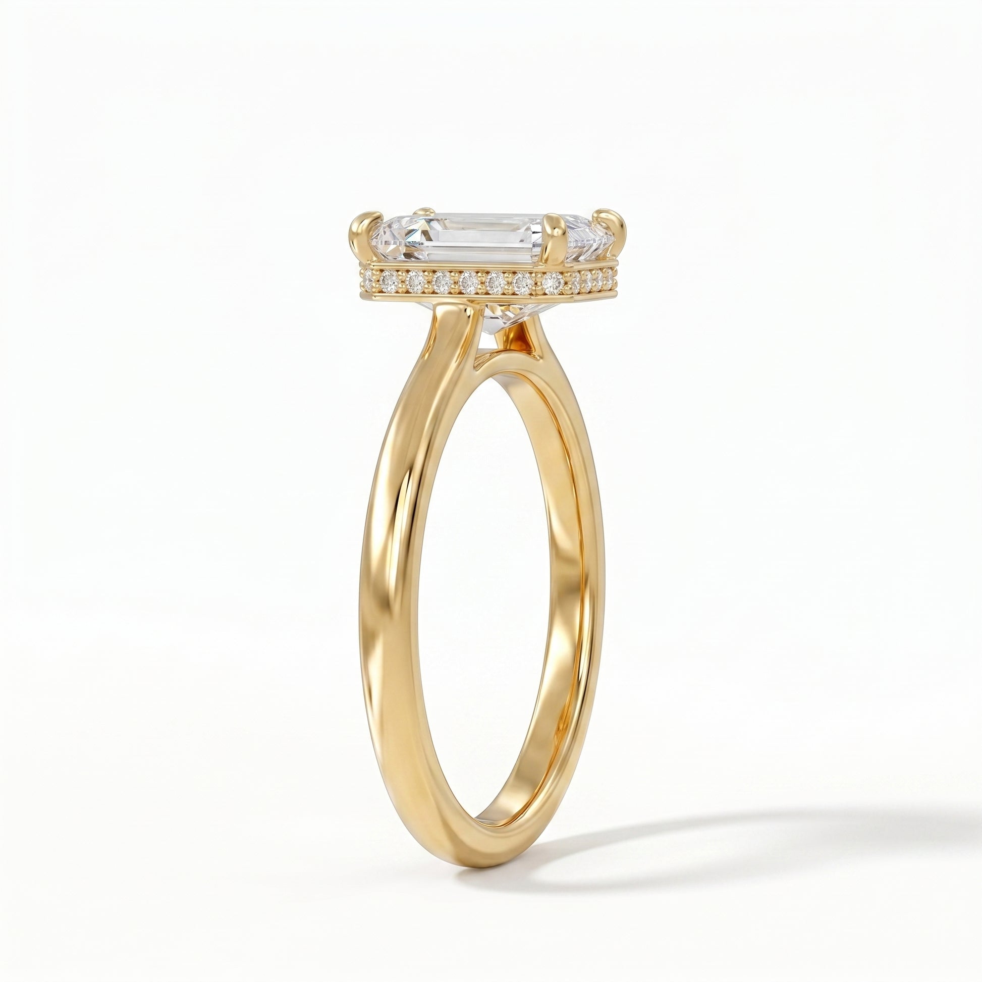 Meghan - Yellow Gold - meghan-YG-emerald-side