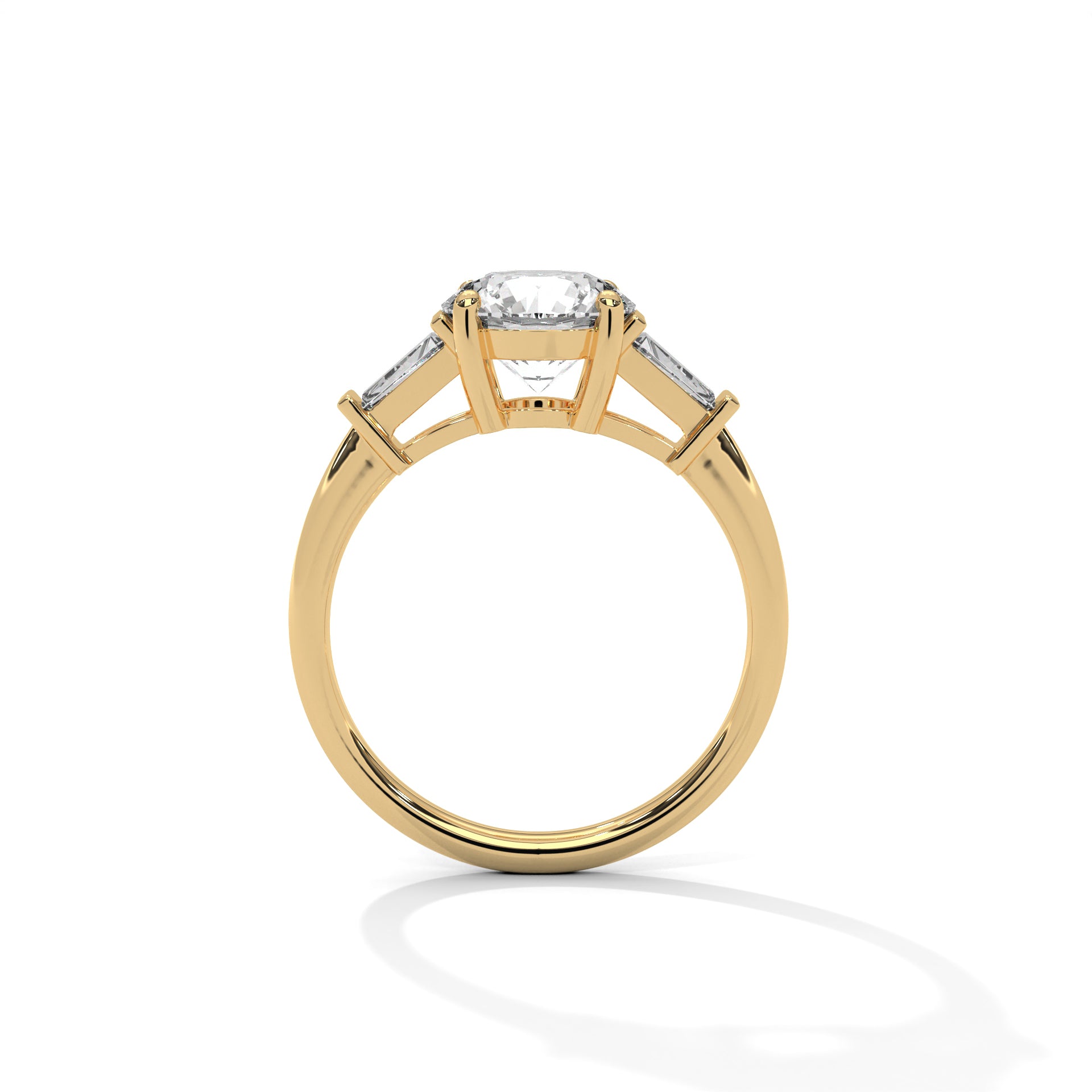 Mia - Yellow Gold - round-front