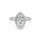 Miraat - Classic Micropavé Halo Lab Grown Diamond Engagement Ring - Marquise