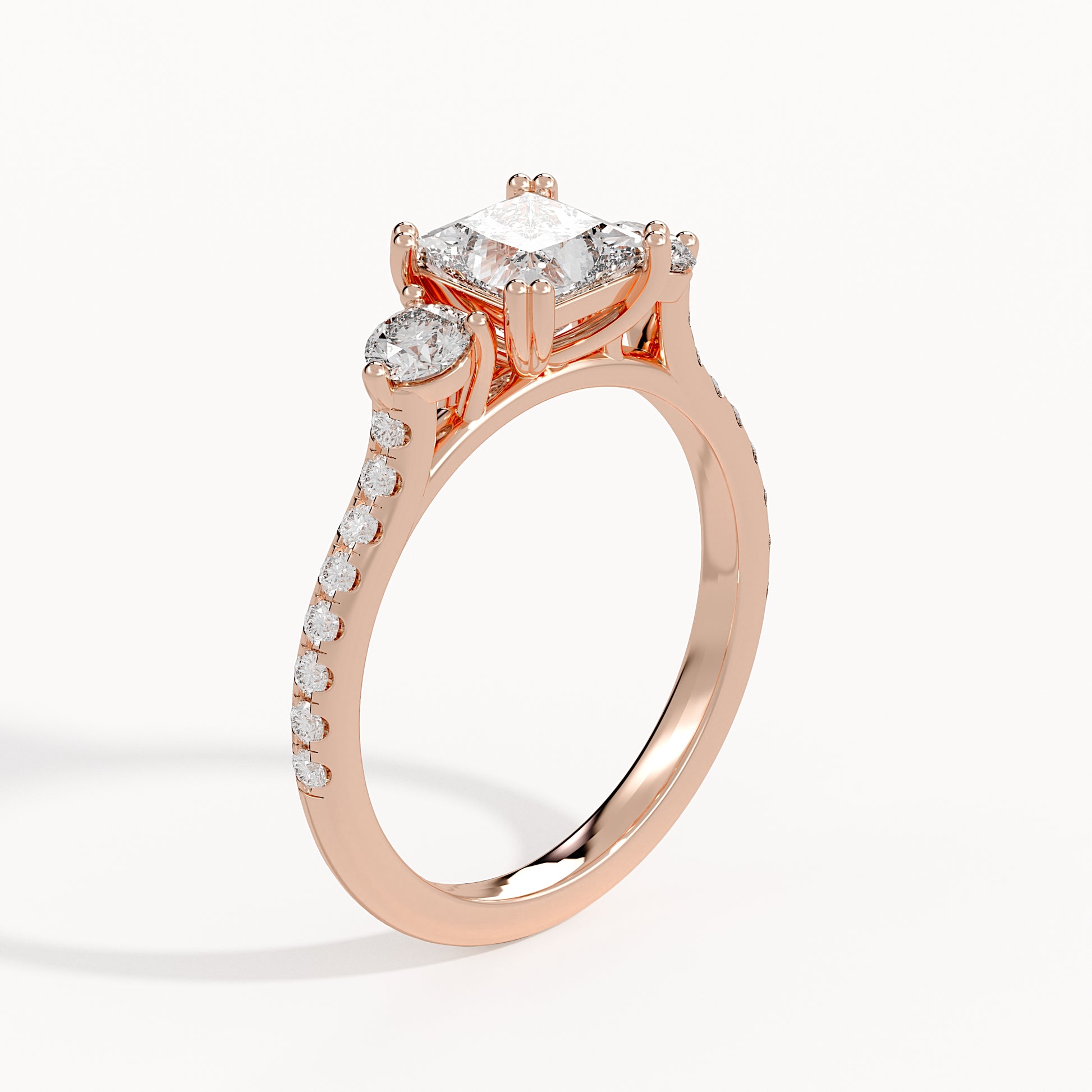 Monica - Rose Gold - monica-RG-princess-angle