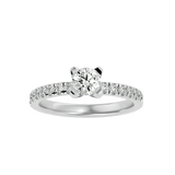 Naomi - Classic Micropavé Solitaire Lab Grown Diamond Engagement Ring