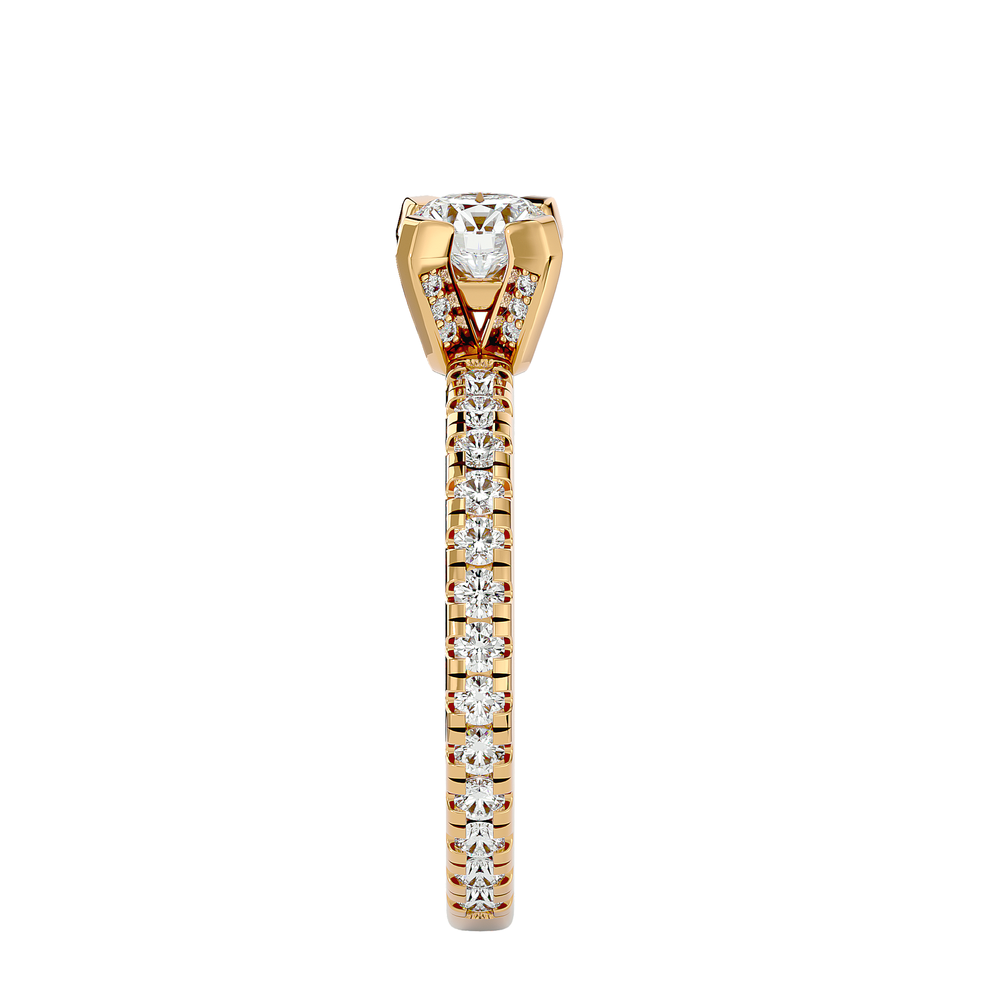 Naomi - Yellow Gold - naomi-YG-round-side