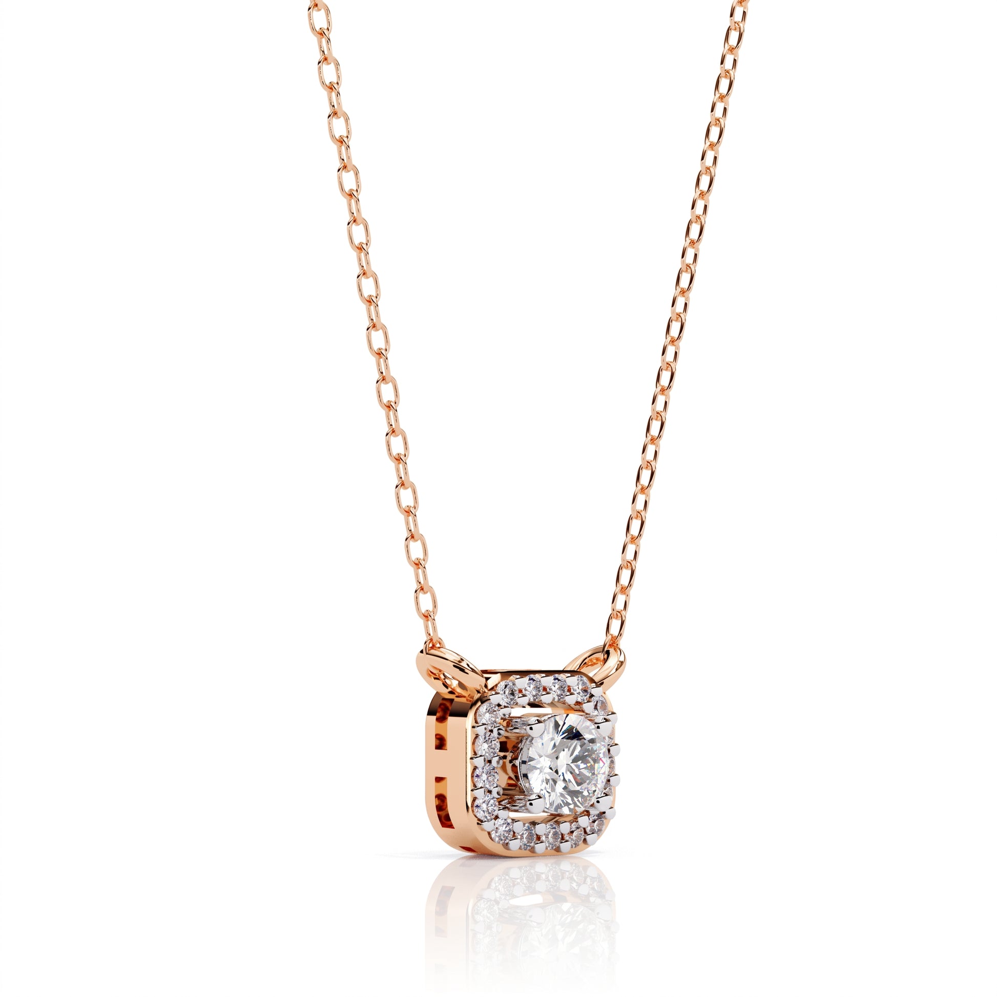 Niamh - Rose Gold - niamh-RG-cushion-angle