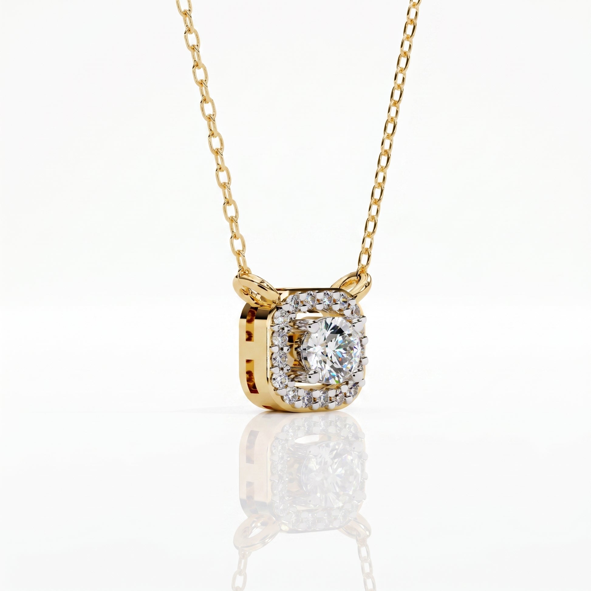 Niamh - Yellow Gold - niamh-YG-cushion-angle