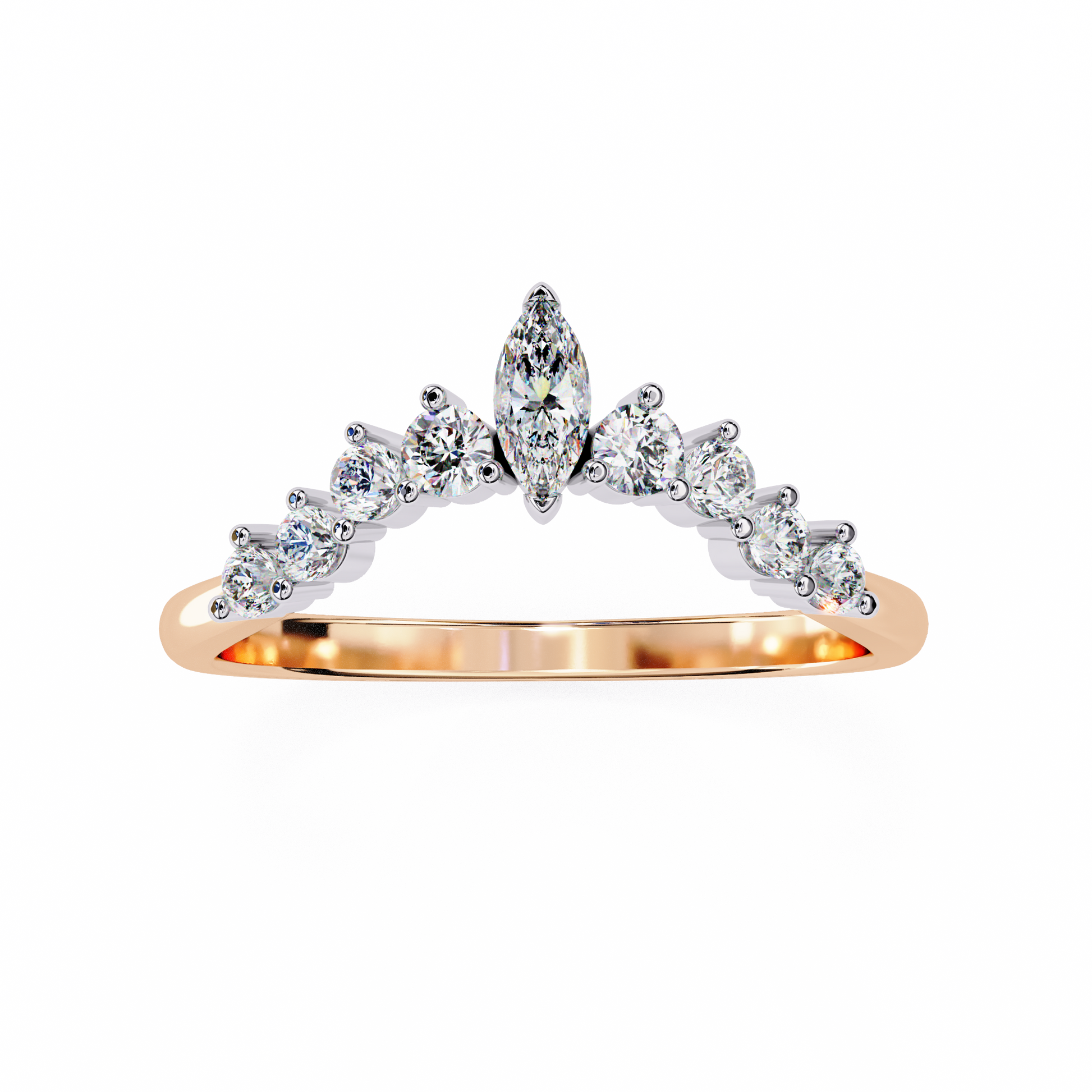 Nina - Rose Gold - round-top