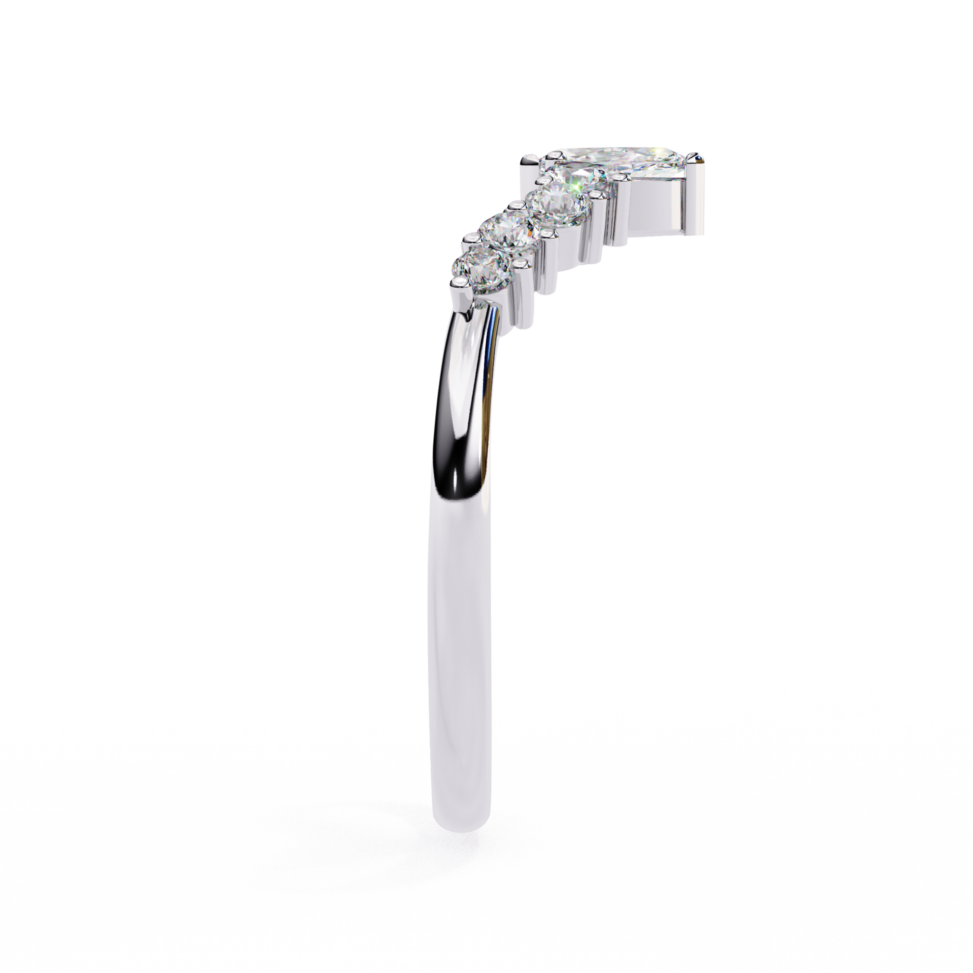 Nina - White Gold - round-side