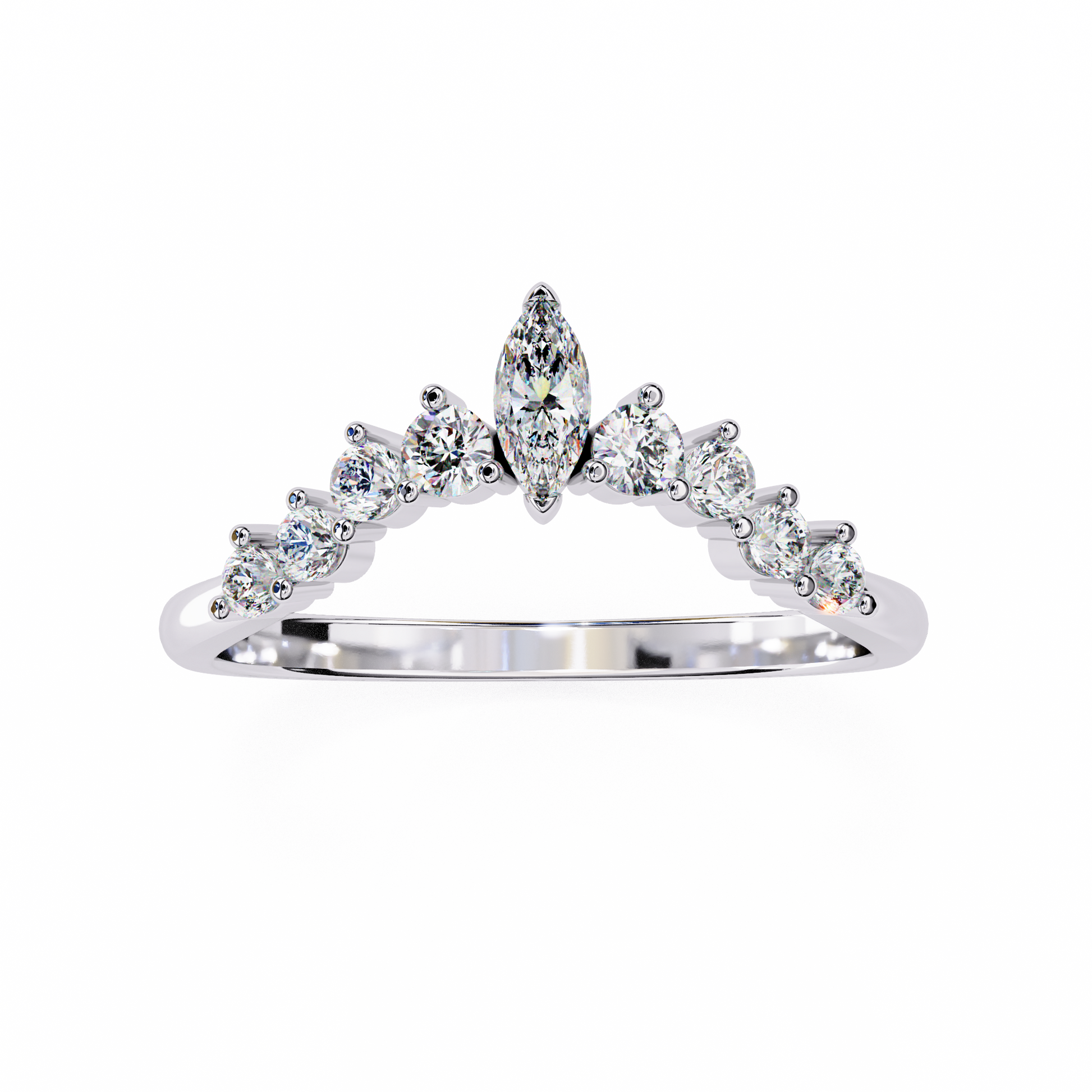 Nina - White Gold - round-top