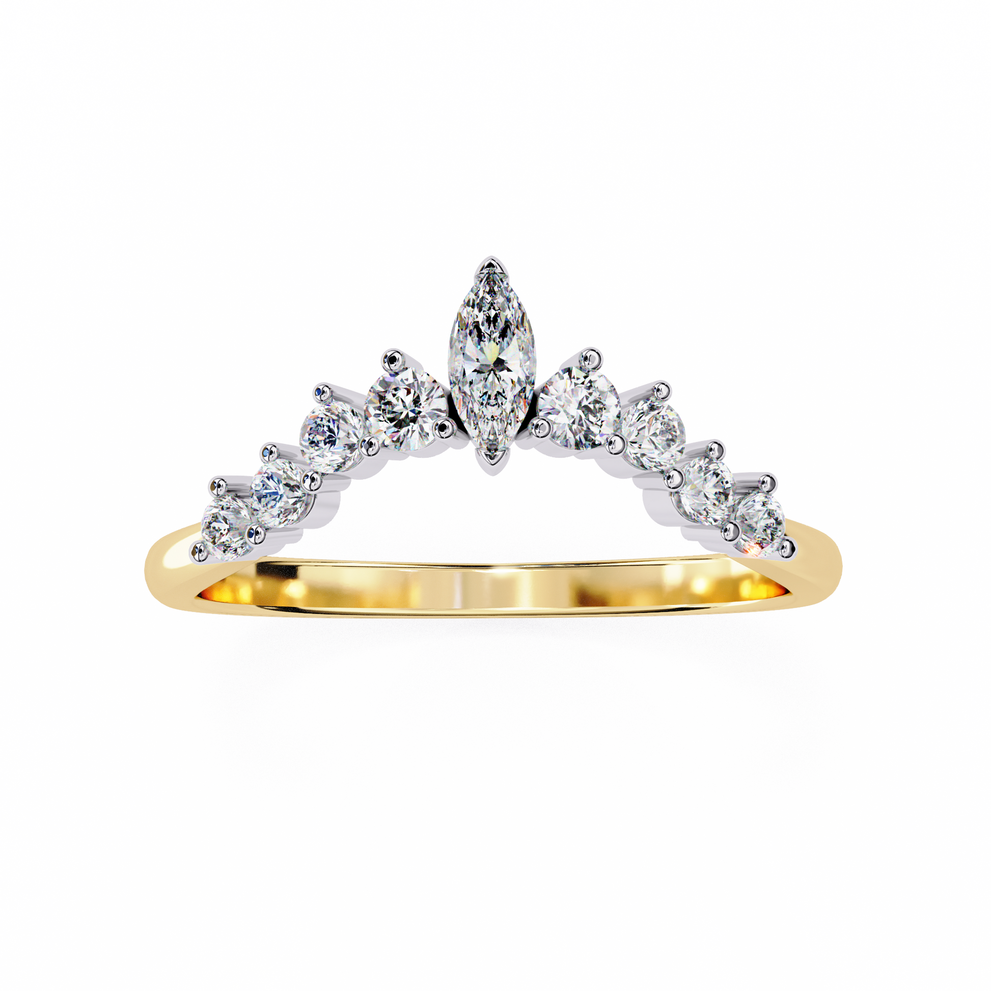 Nina - Yellow Gold - round-top