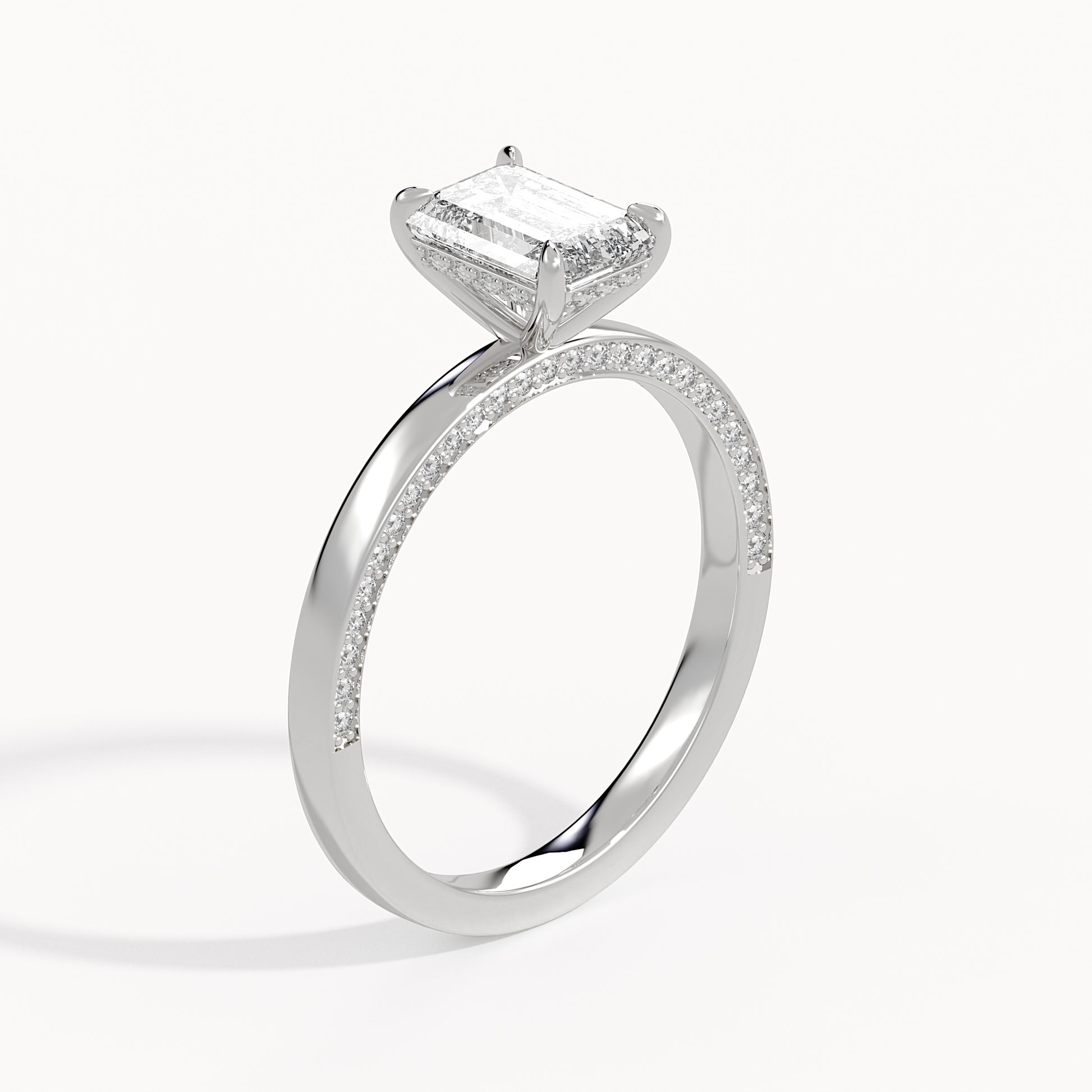 Olivia - White Gold - olivia-WG-emerald-angle