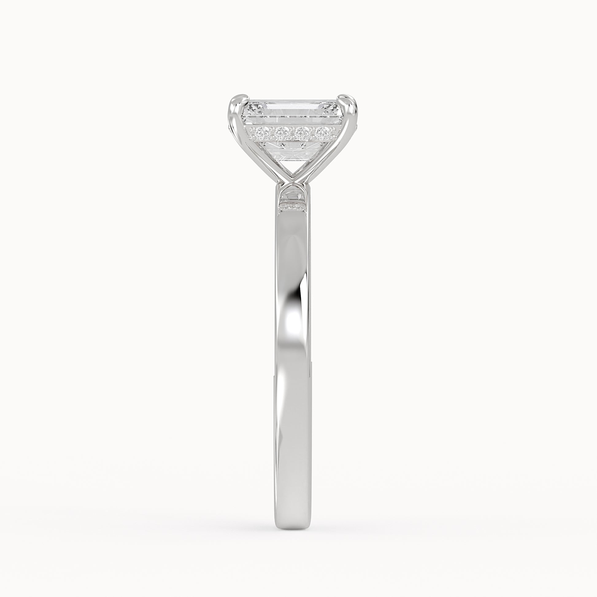 Olivia - White Gold - olivia-WG-emerald-side