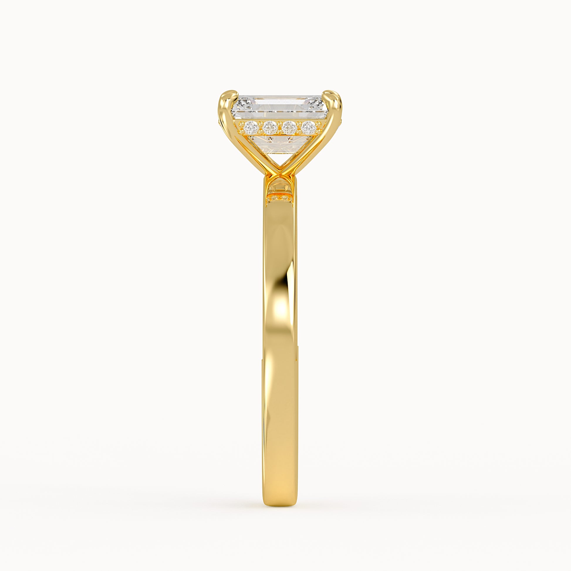 Olivia - Yellow Gold - olivia-YG-emerald-side