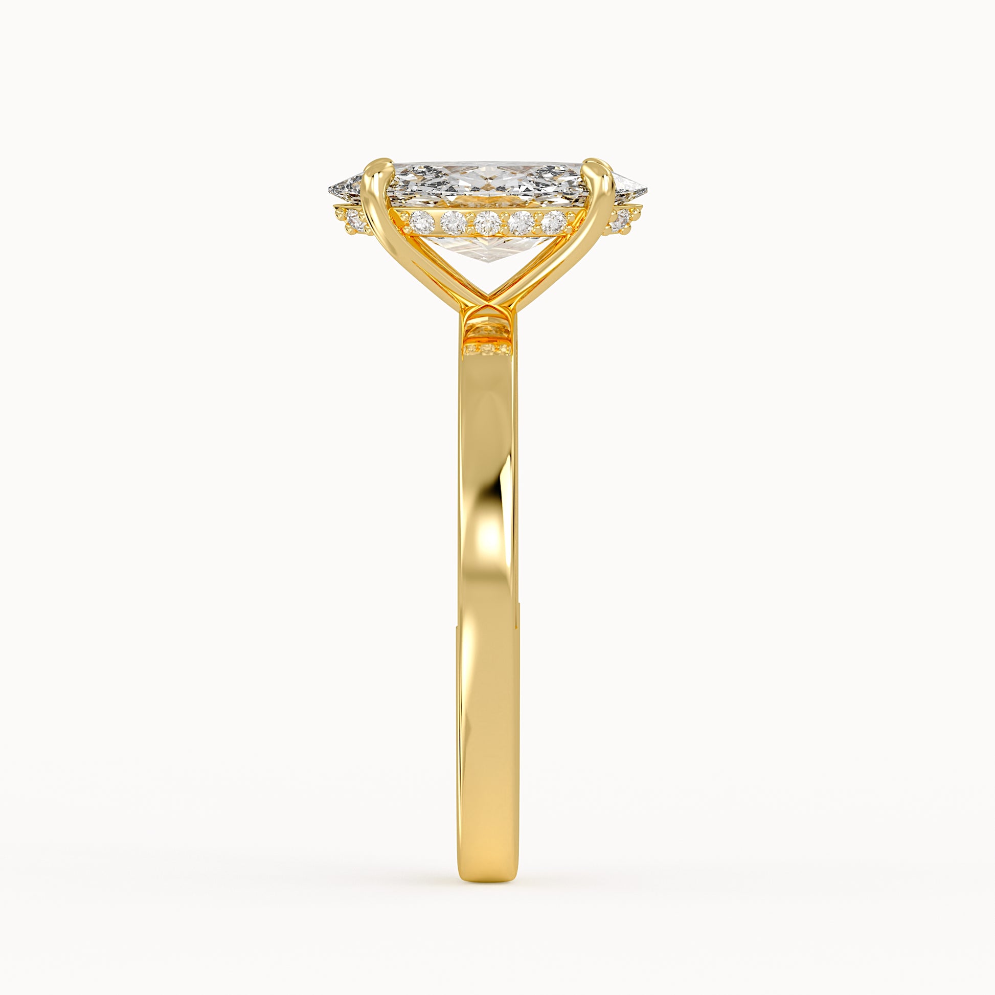 Olivia - Yellow Gold - olivia-YG-marquise-side