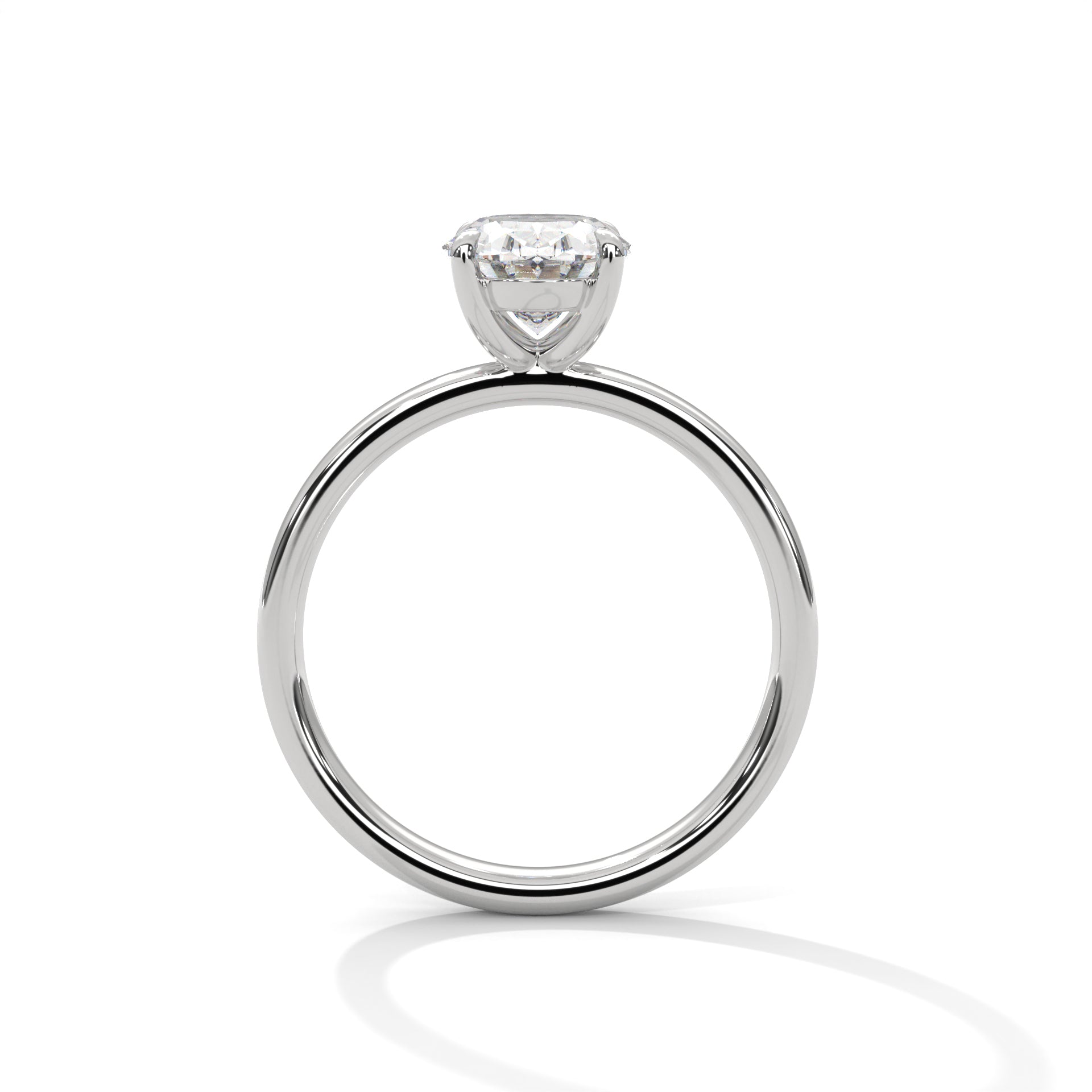 Opal - White Gold - oval-front