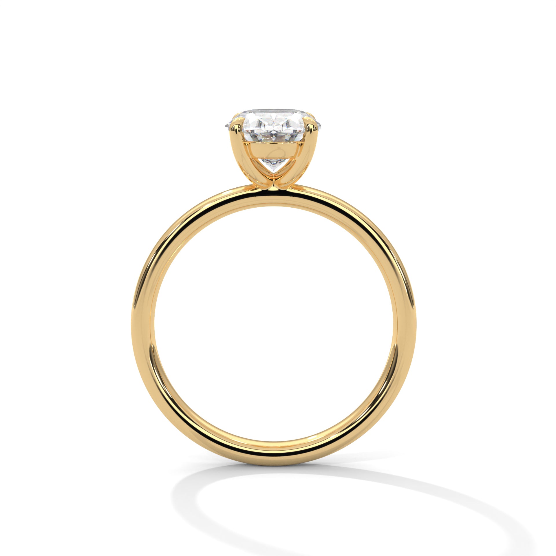 Opal - Yellow Gold - oval-front