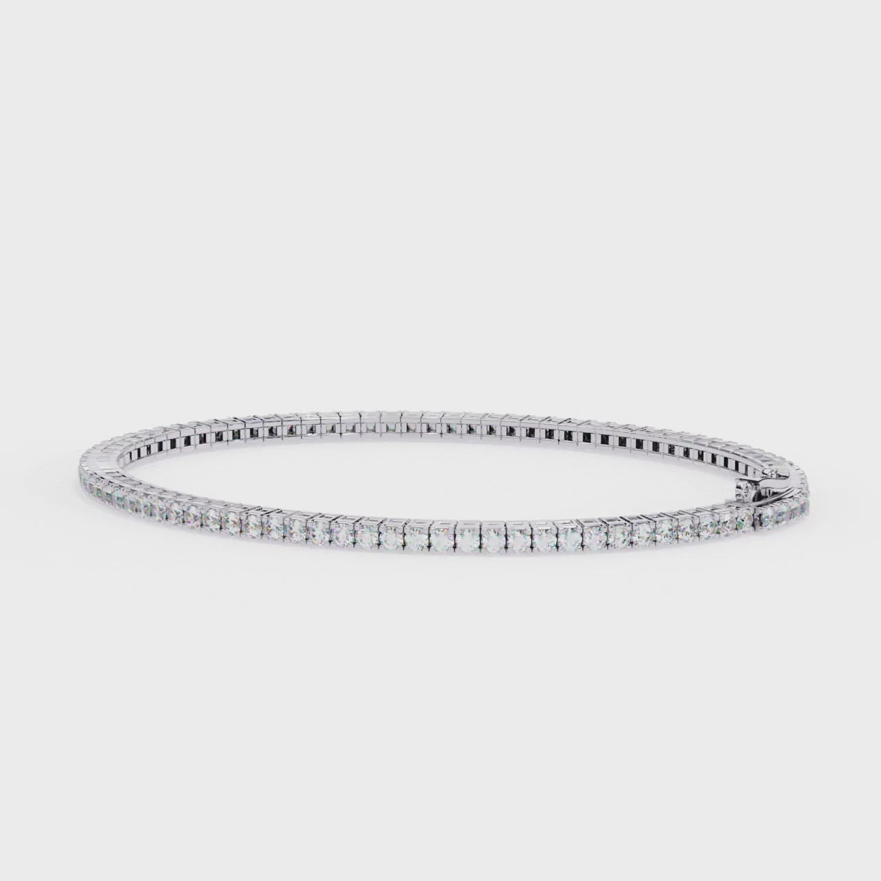 Eden - Princess Lab-Grown Diamond Tennis Bracelet in Gold