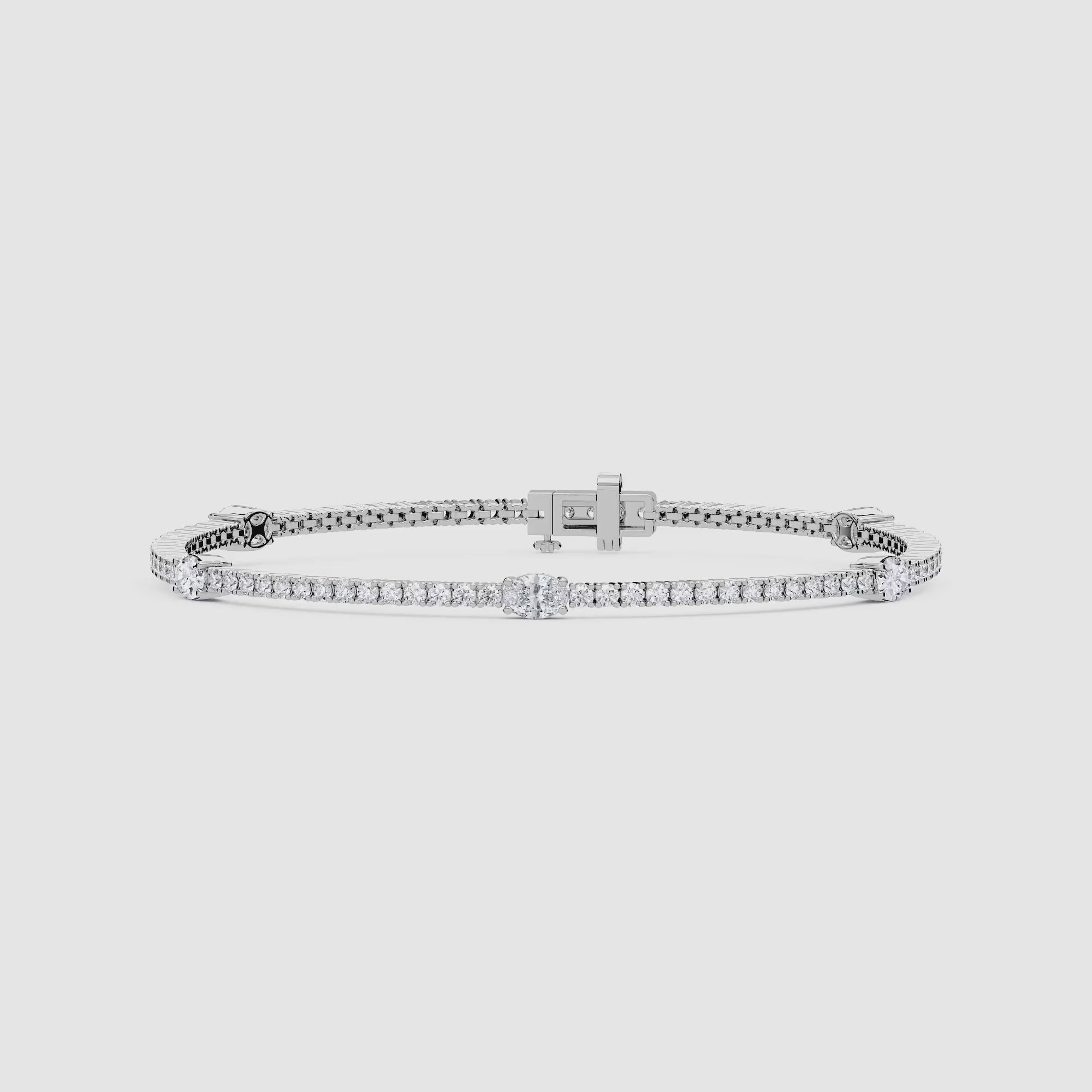 Seren - Oval Lab-Grown Diamond Tennis Bracelet in Gold