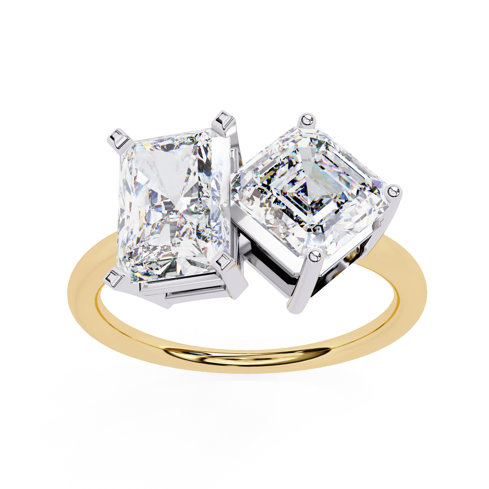 Quinn - Yellow Gold - quinn-YG-emerald-angle