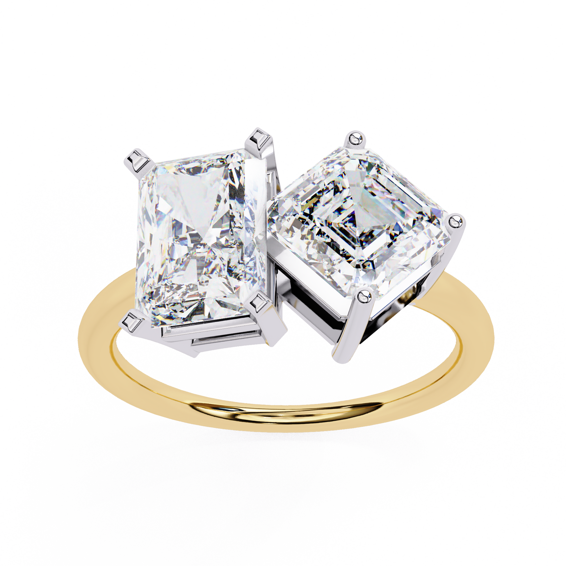 Quinn - Yellow Gold - quinn-YG-emerald-angle