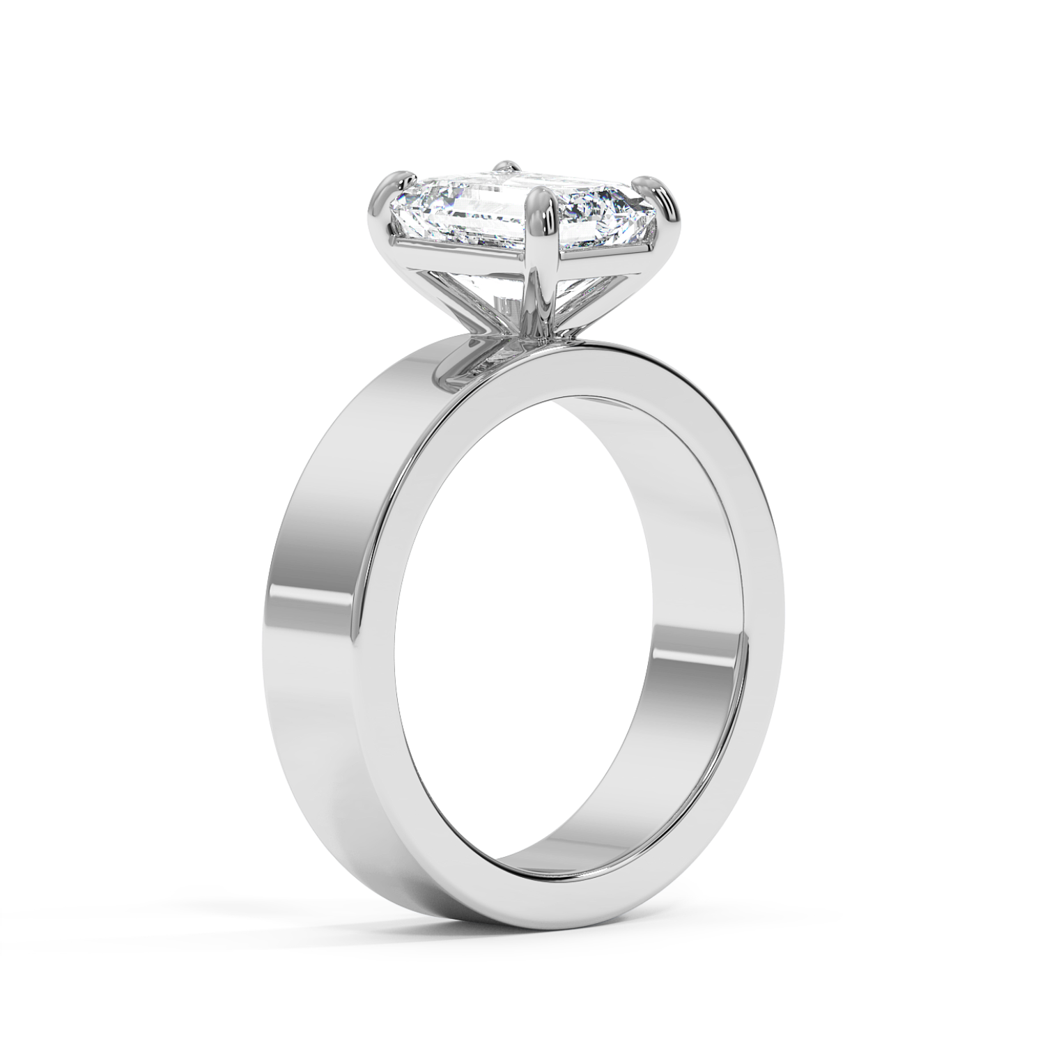 Radha - White Gold - radha-WG-emerald-angle