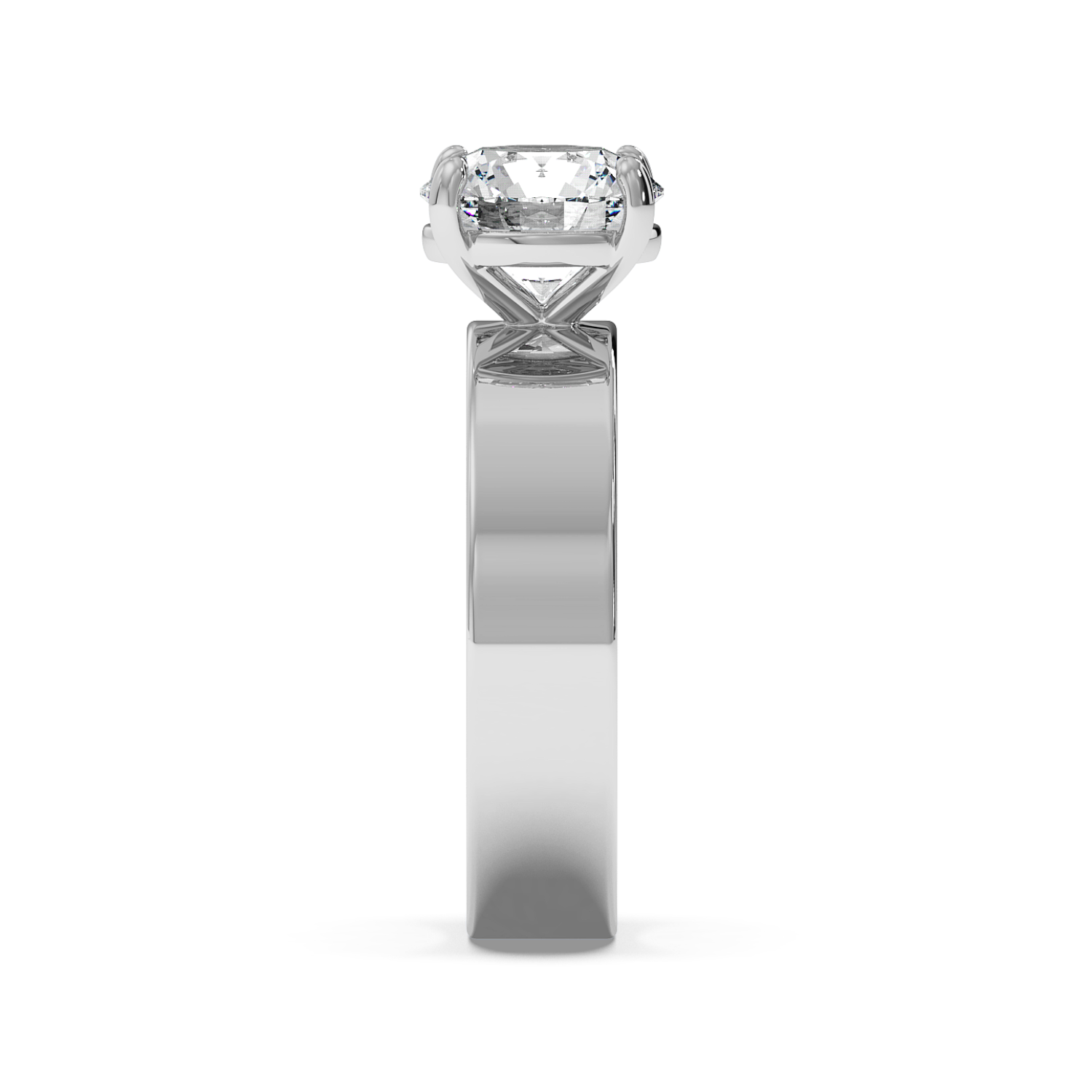 Radha - White Gold - radha-WG-round-side
