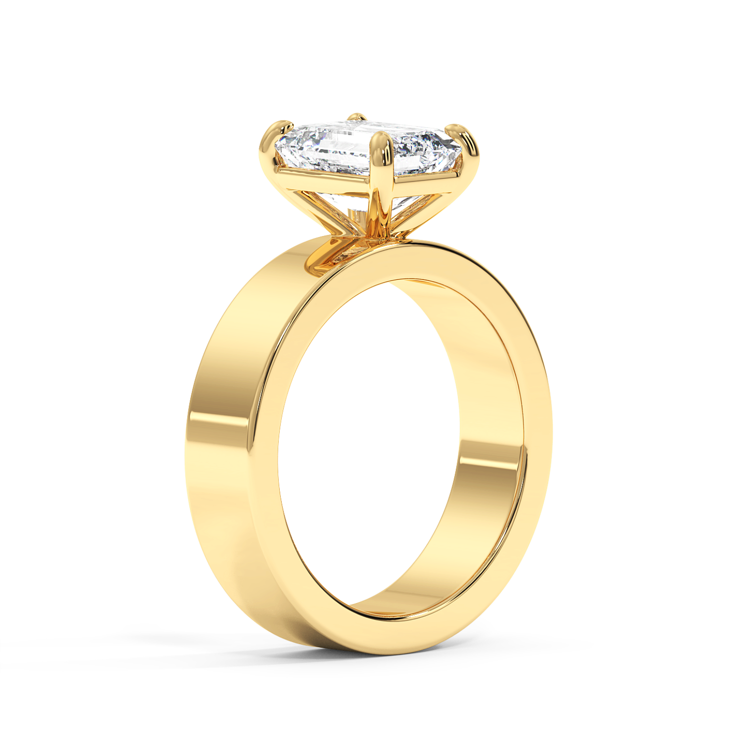 Radha - Yellow Gold - radha-YG-emerald-angle