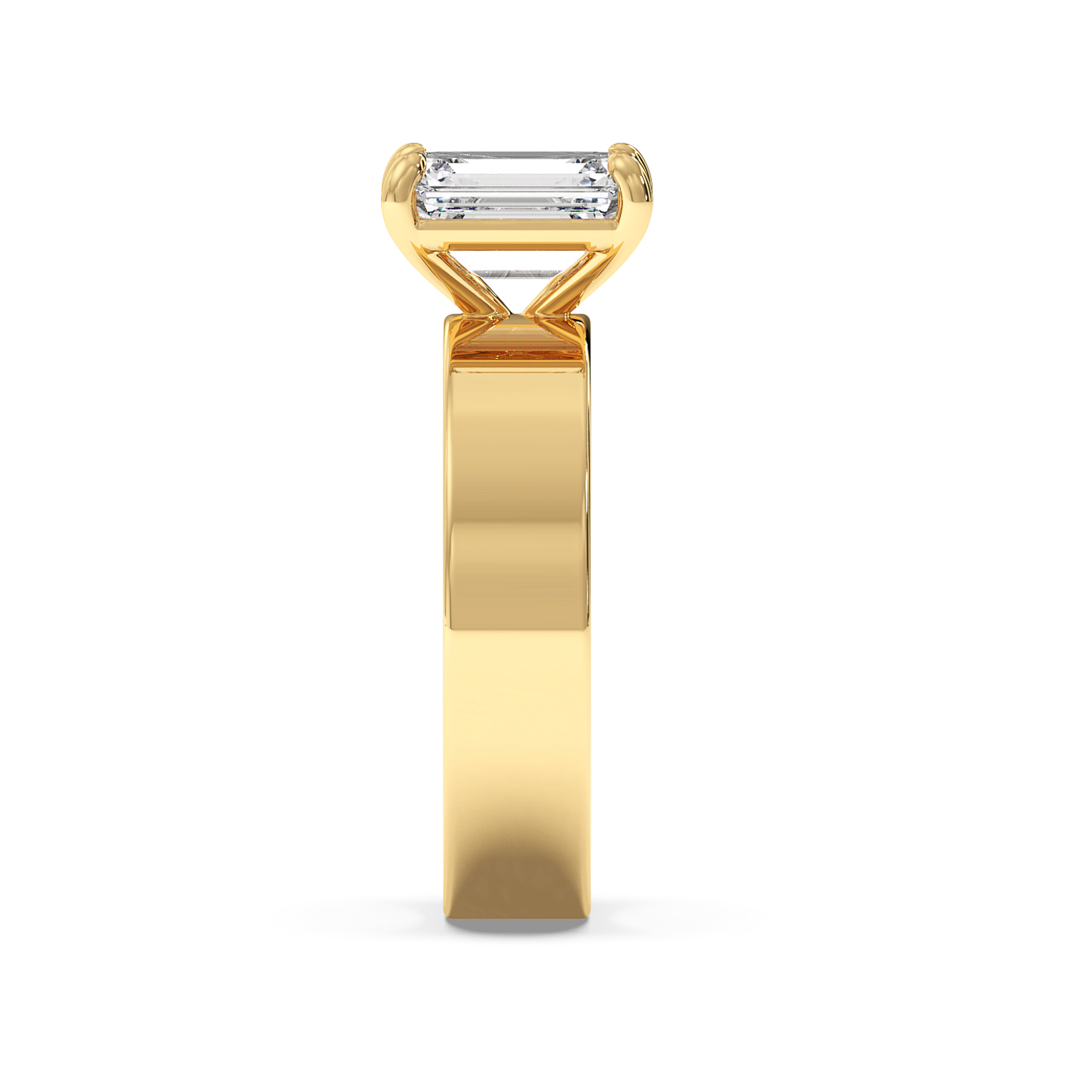 Radha - Yellow Gold - radha-YG-emerald-side