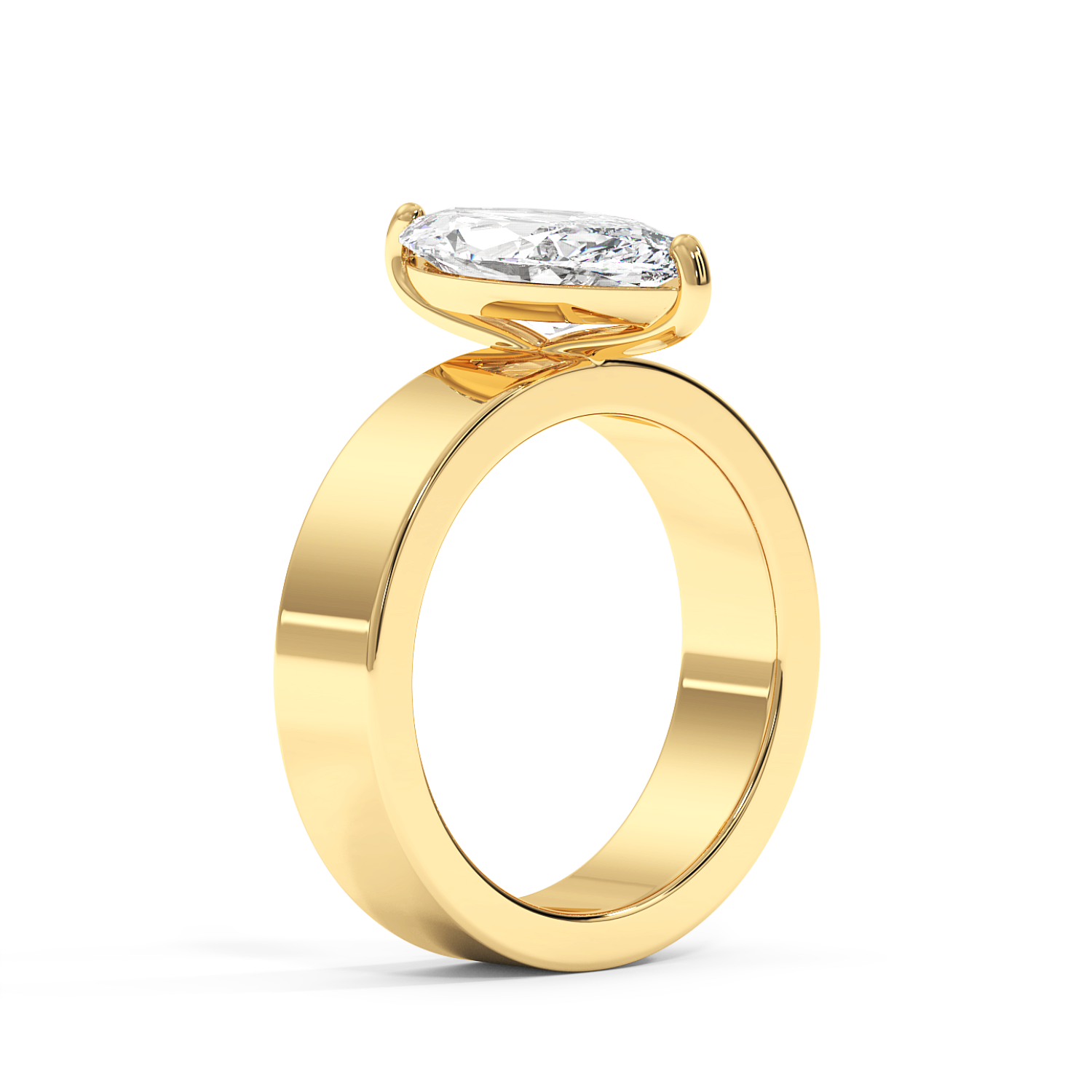 Radha - Yellow Gold - radha-YG-marquise-angle