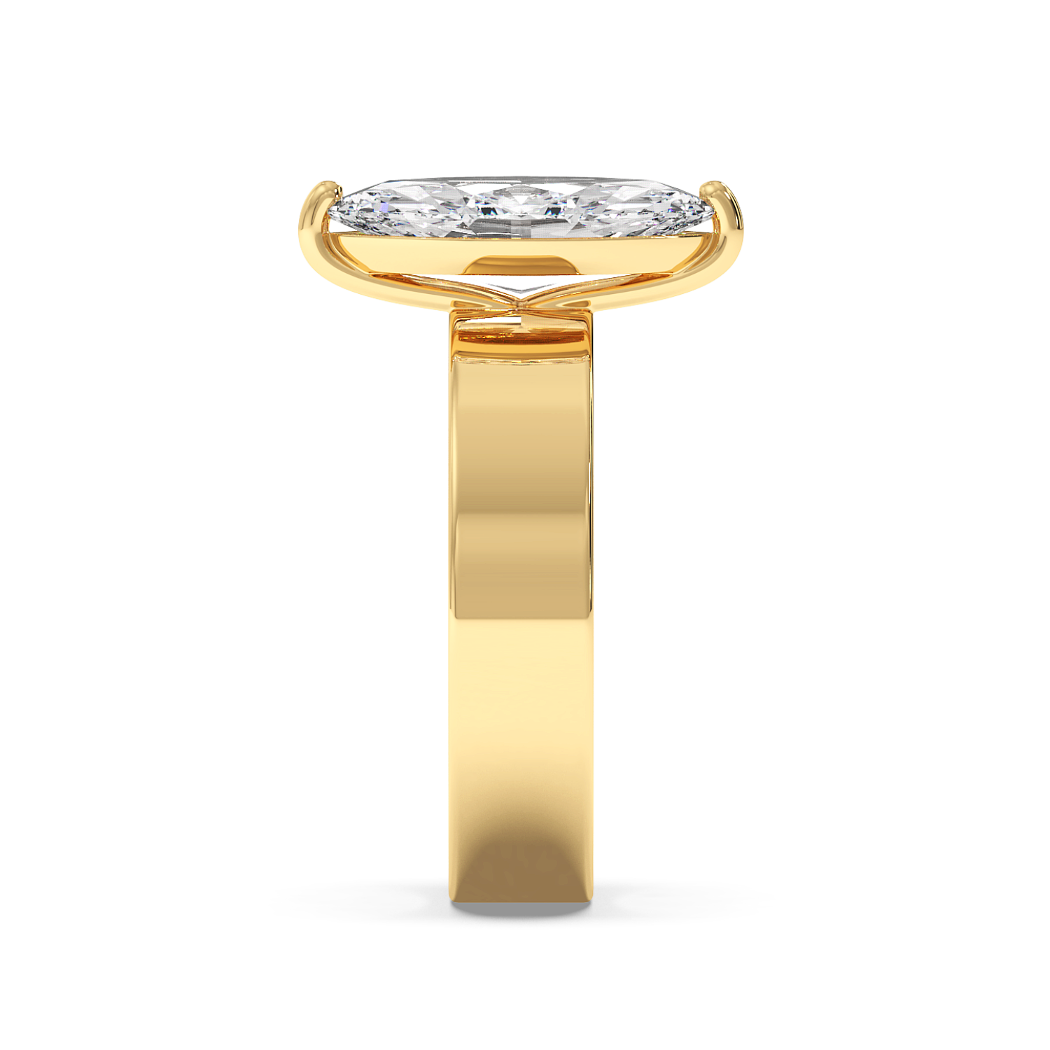 Radha - Yellow Gold - radha-YG-marquise-side