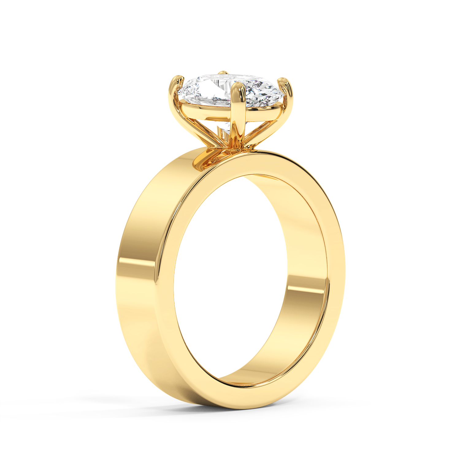 Radha - Yellow Gold - radha-YG-oval-angle