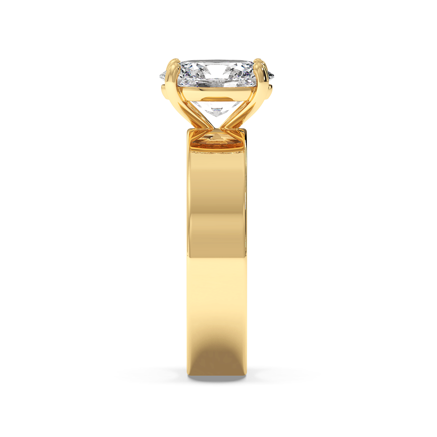 Radha - Yellow Gold - radha-YG-oval-side