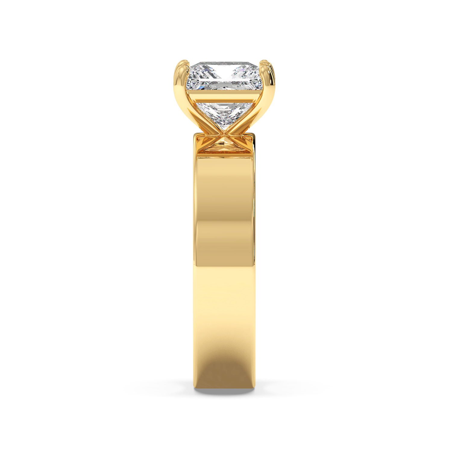 Radha - Yellow Gold - radha-YG-princess-side