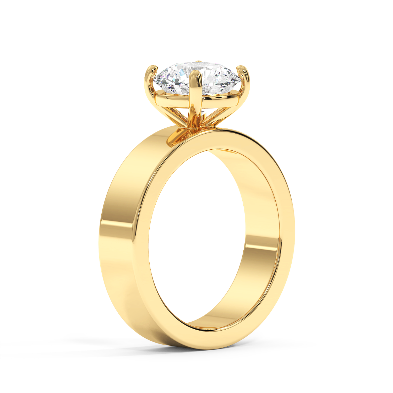 Radha - Yellow Gold - radha-YG-round-angle
