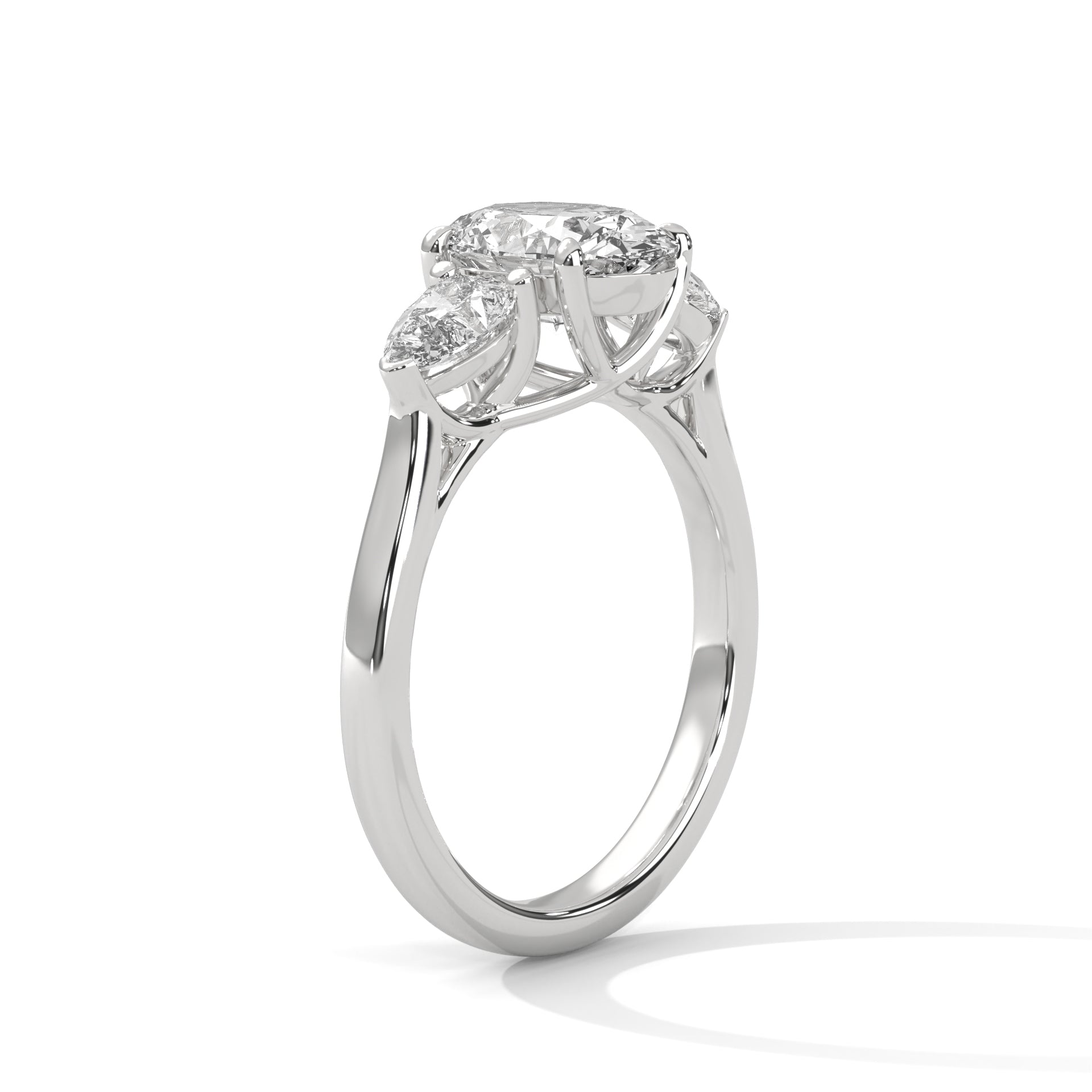 Rae - White Gold - oval-angle