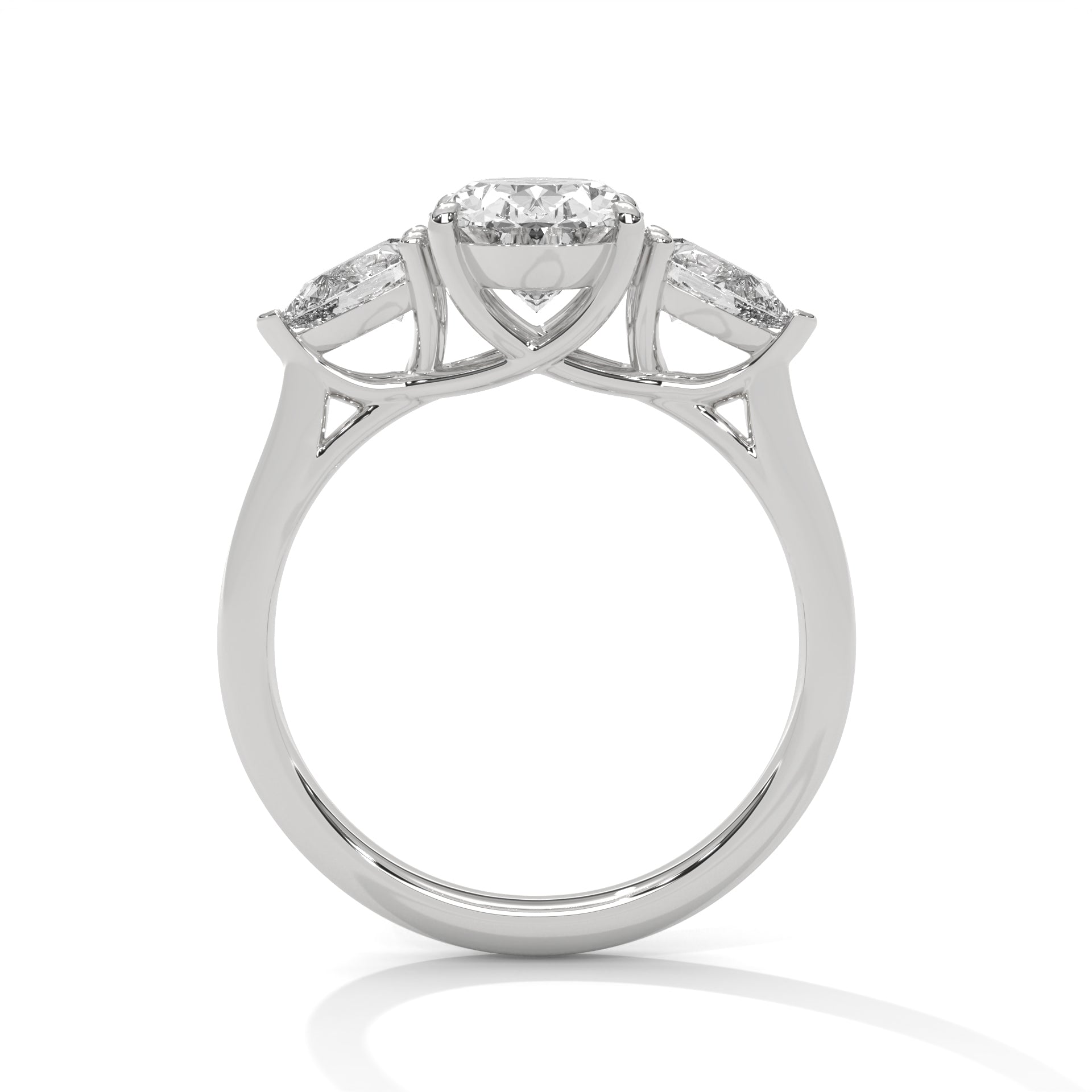 Rae - White Gold - oval-front