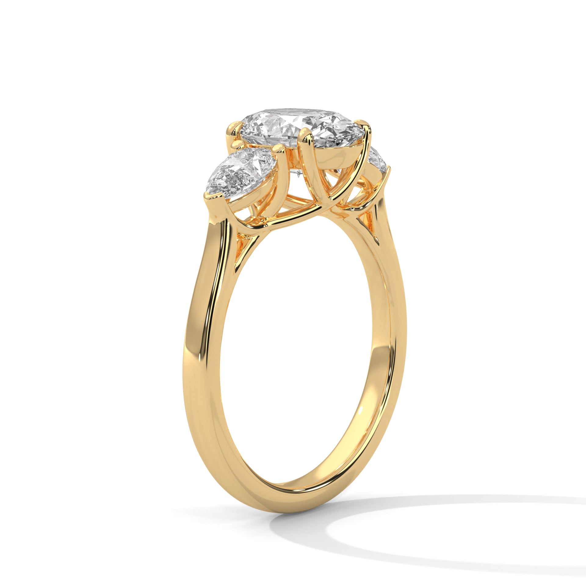 Rae - Yellow Gold - oval-angle