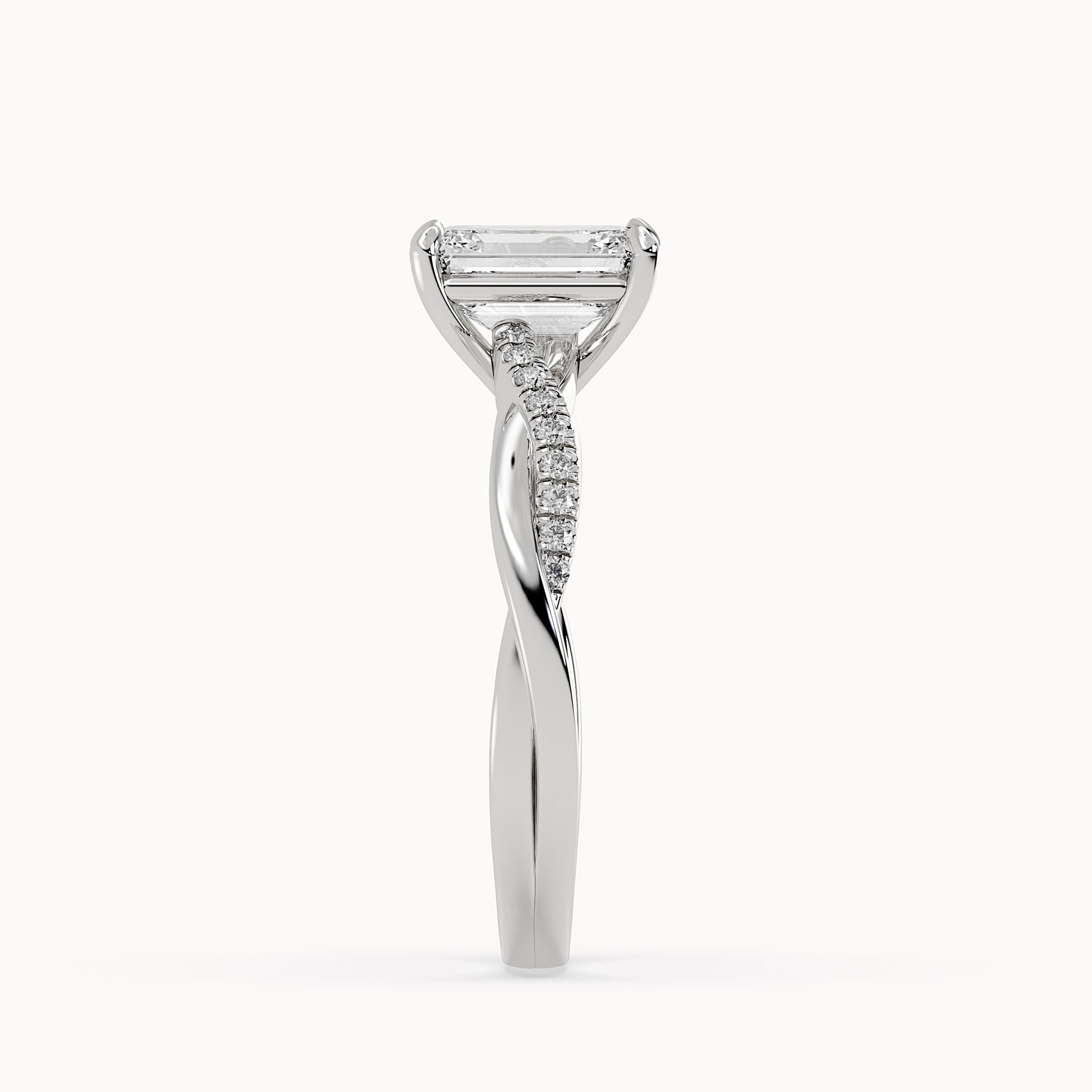 Riley - White Gold - riley-WG-emerald-side