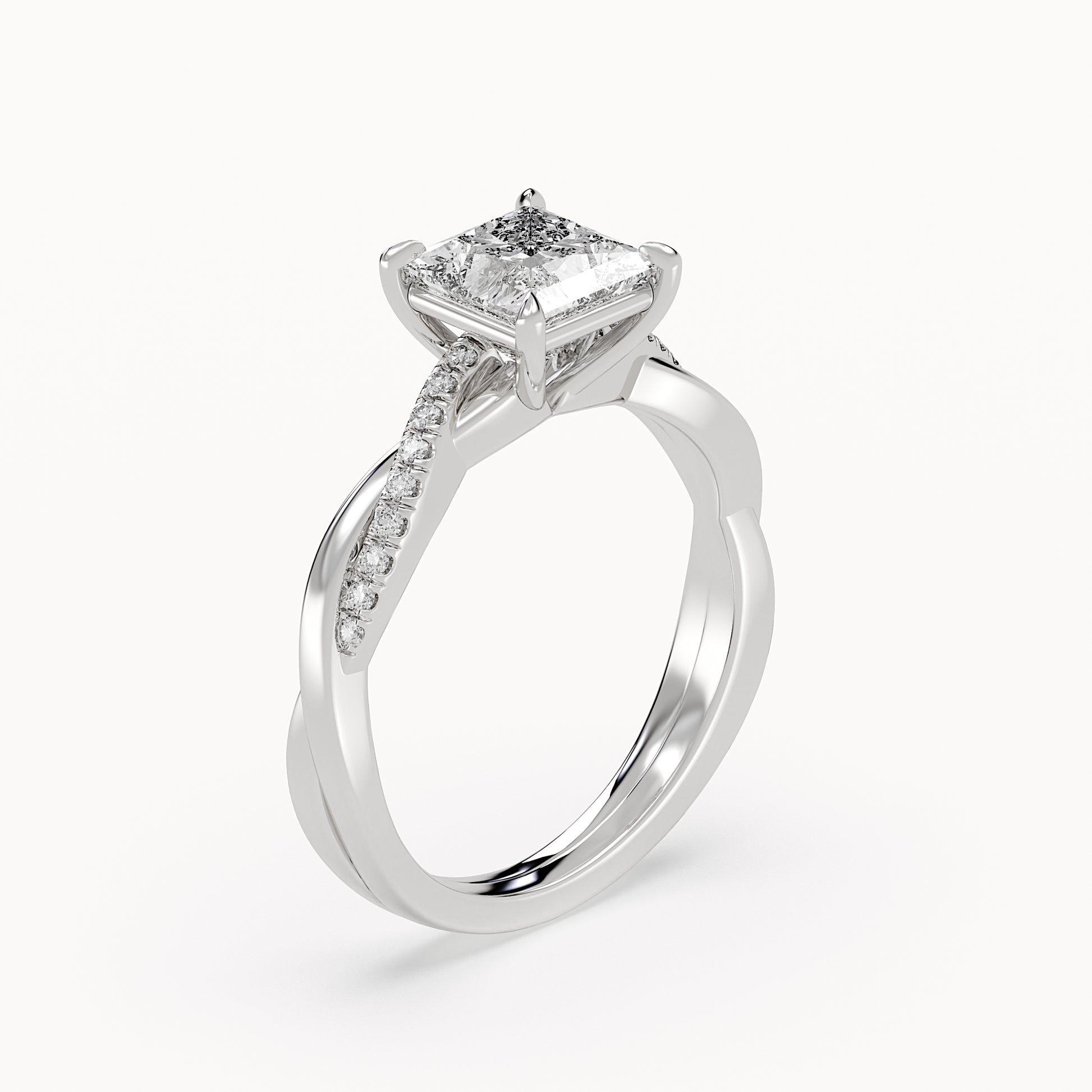 Riley - White Gold - riley-WG-princess-angle