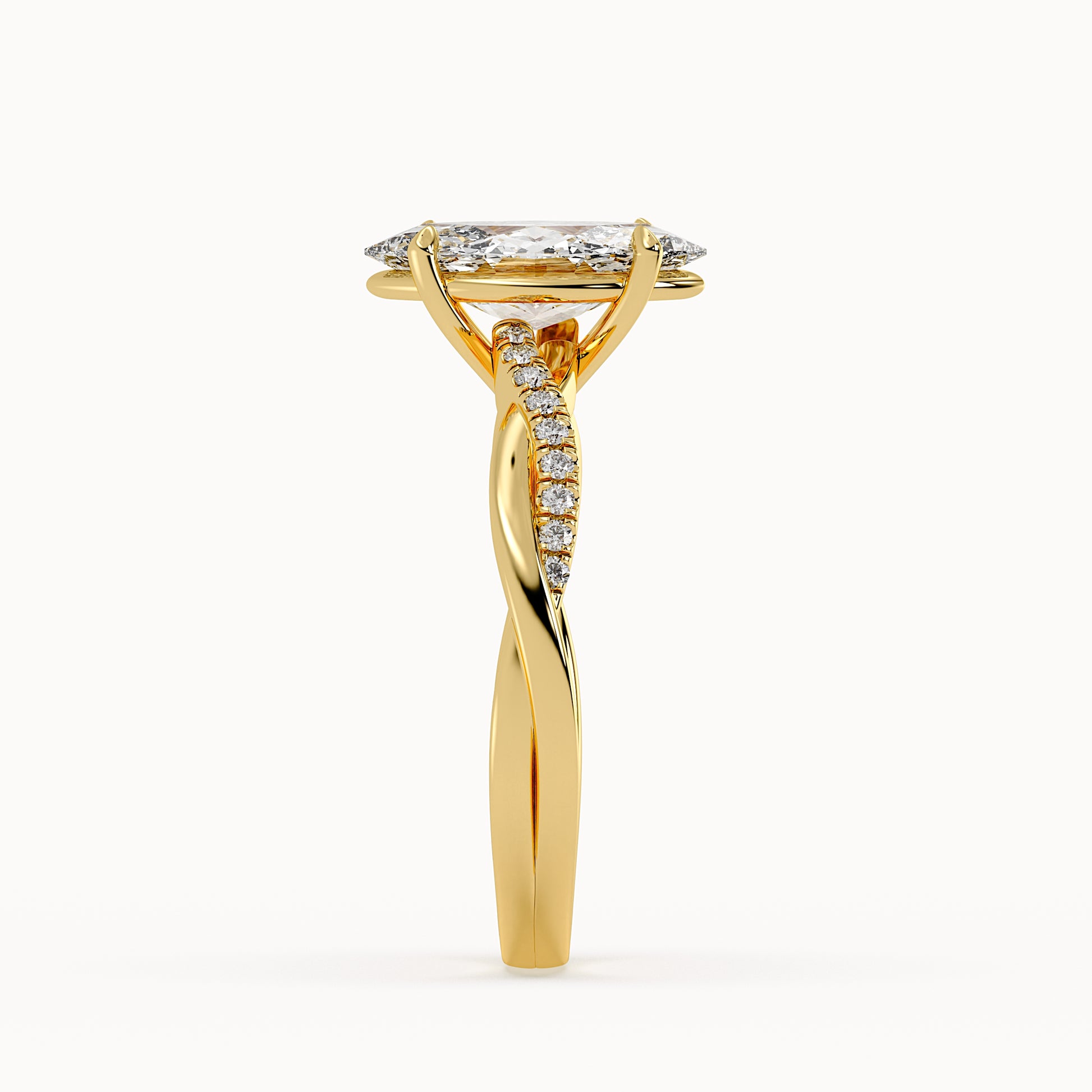 Riley - Yellow Gold - riley-YG-marquise-side