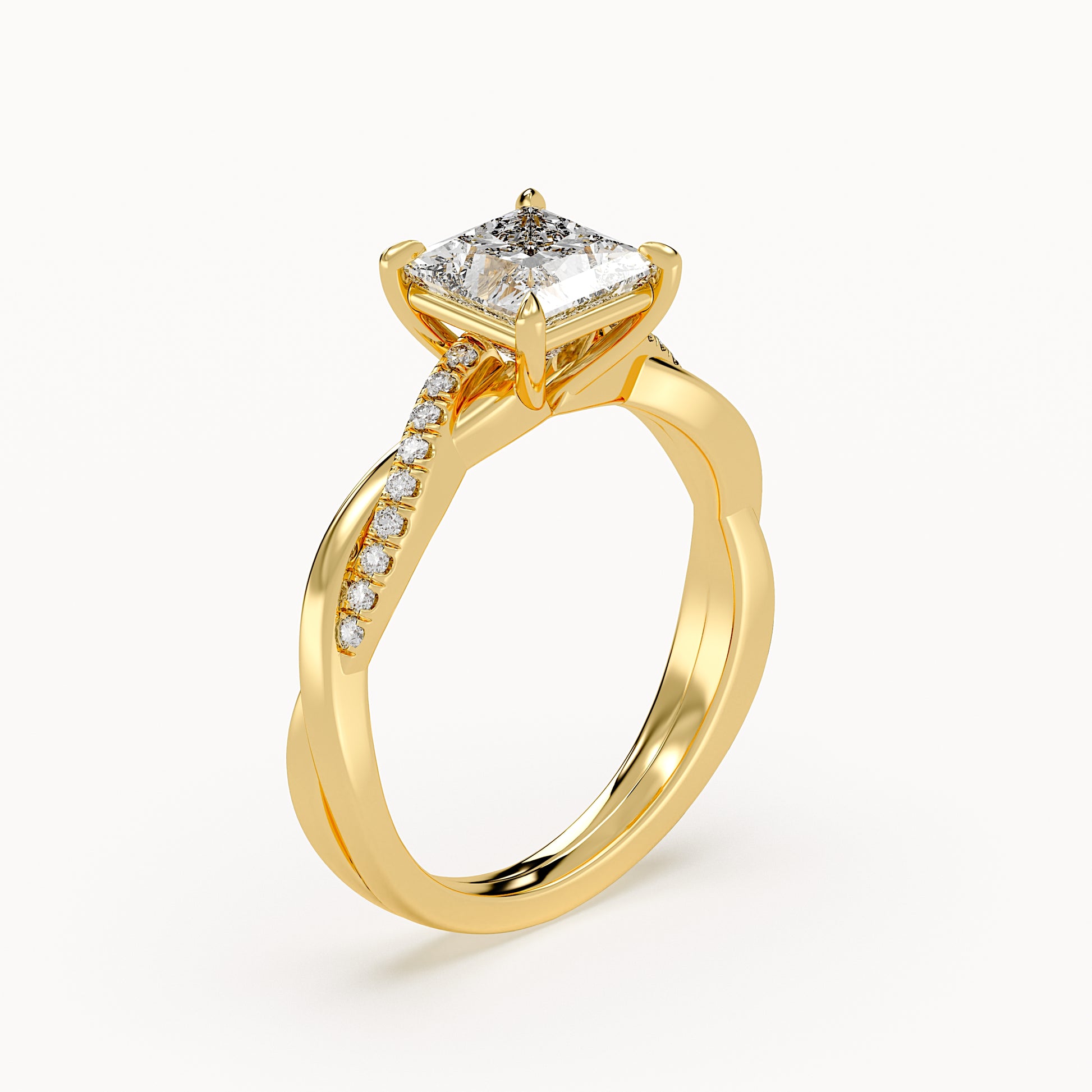 Riley - Yellow Gold - riley-YG-princess-angle
