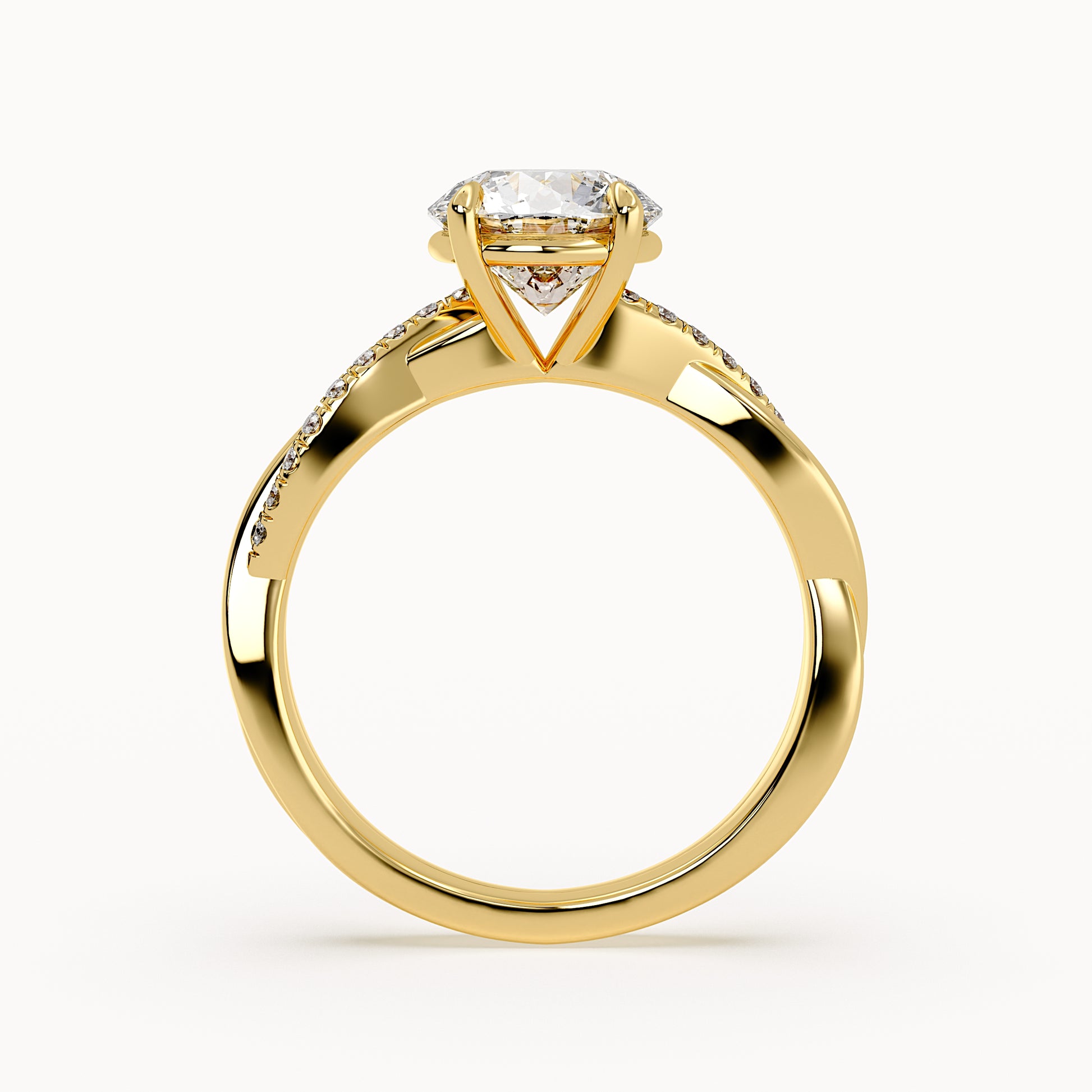 Riley - Yellow Gold - riley-YG-round-front