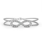 Saoirse - Round Lab-Grown Diamond Chain Bracelet in Sterling Silver