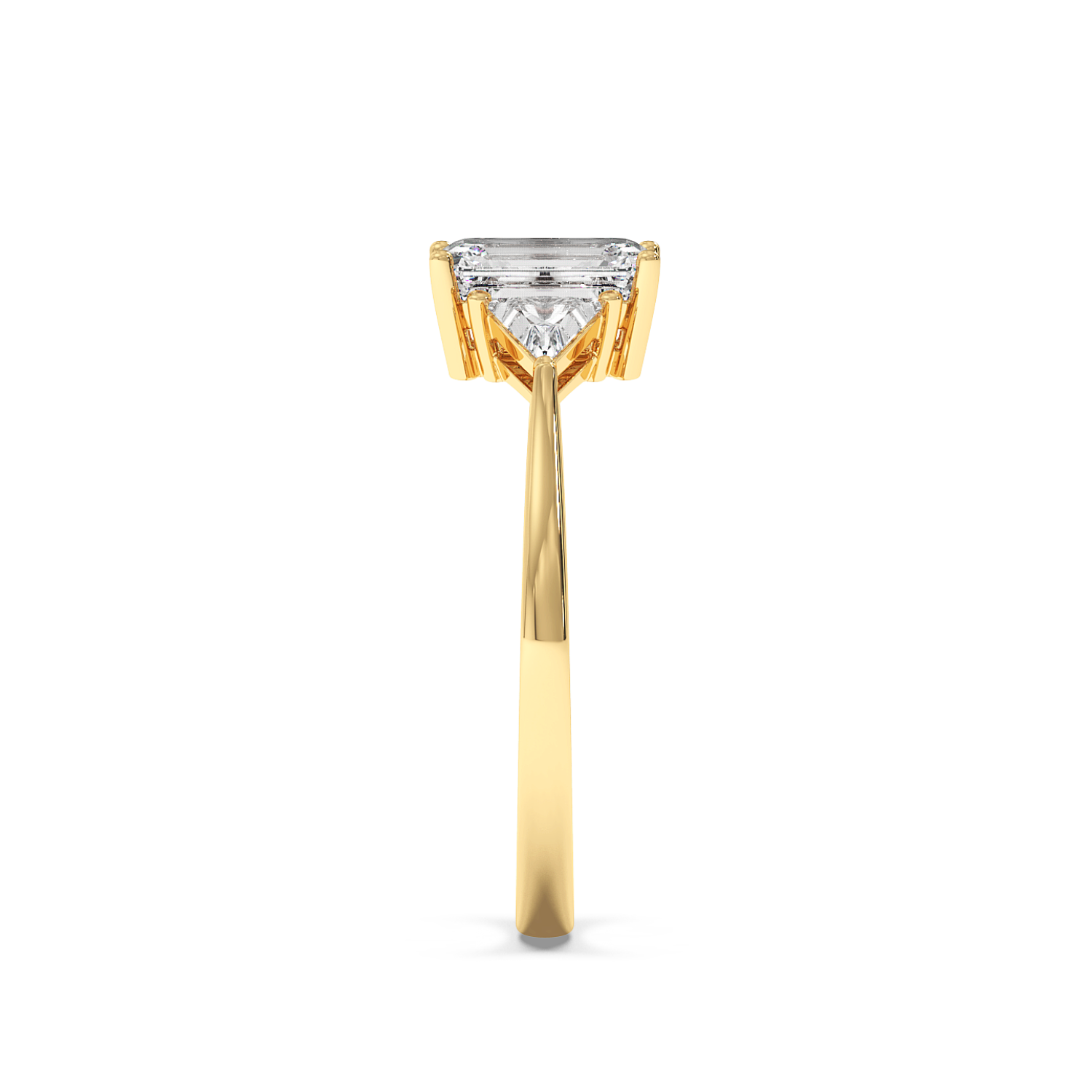 Seerat - Yellow Gold - seerat-YG-emerald-side